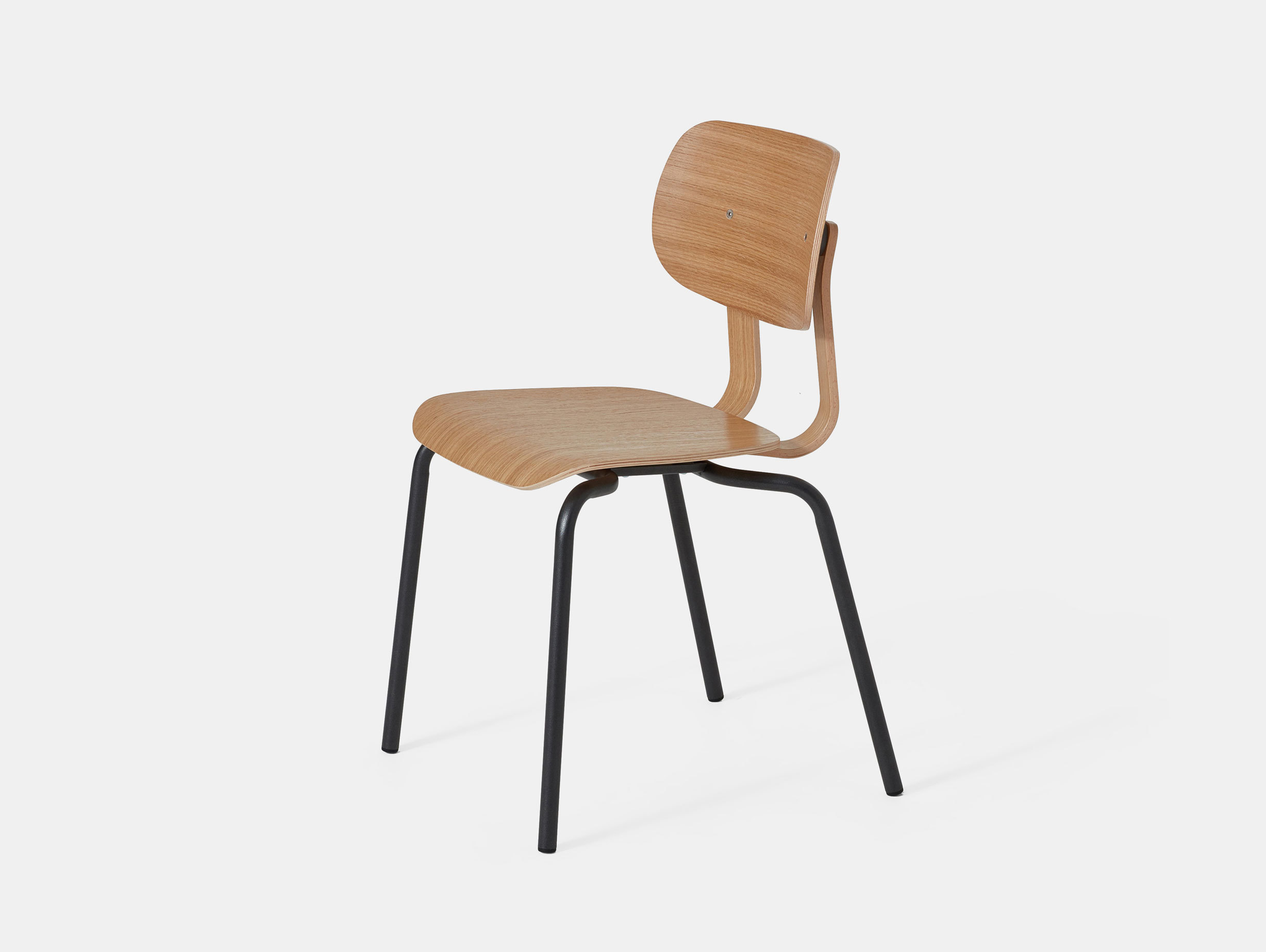 Very Good and Proper HD Stacking Chair oak graphite John Tree