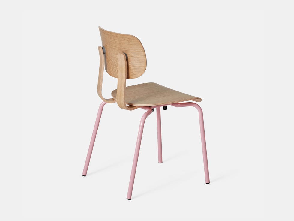 Very Good and Proper HD Stacking Chair oak pink John Tree