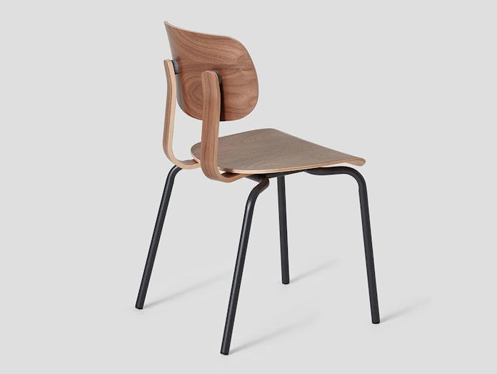 Very Good and Proper HD Stacking Chair walnut graphite John Tree