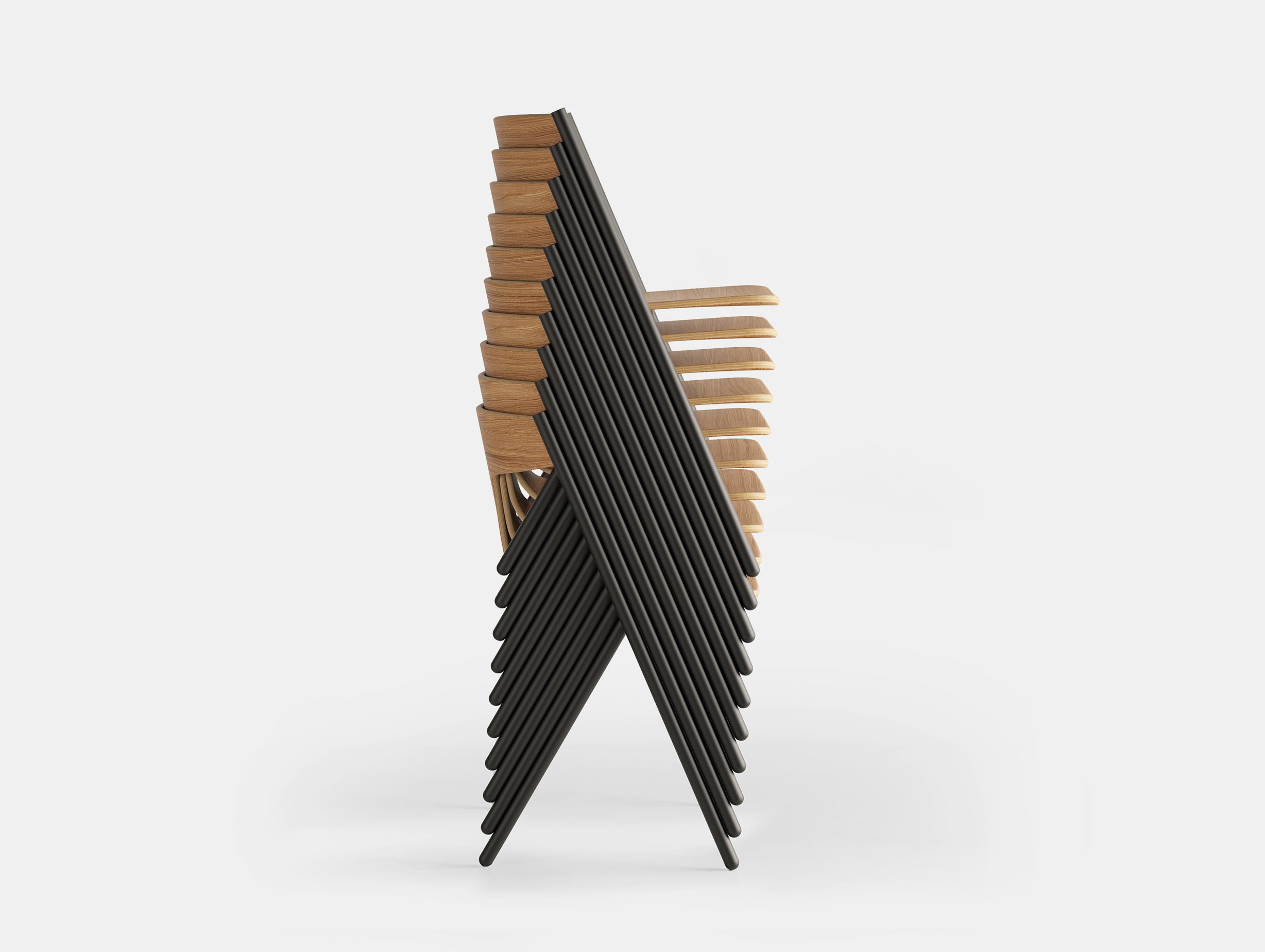 Viccarbe Quadra Chair Stacked