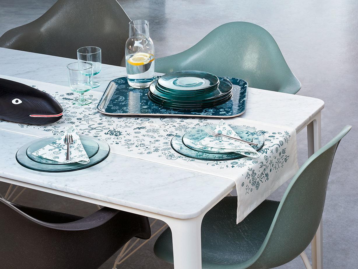 Vitra Classic Trays Sea Things Paper Napkins Eames House Whale Eames Fiberglass Armchair Eames Fiberglass sidechair DSX