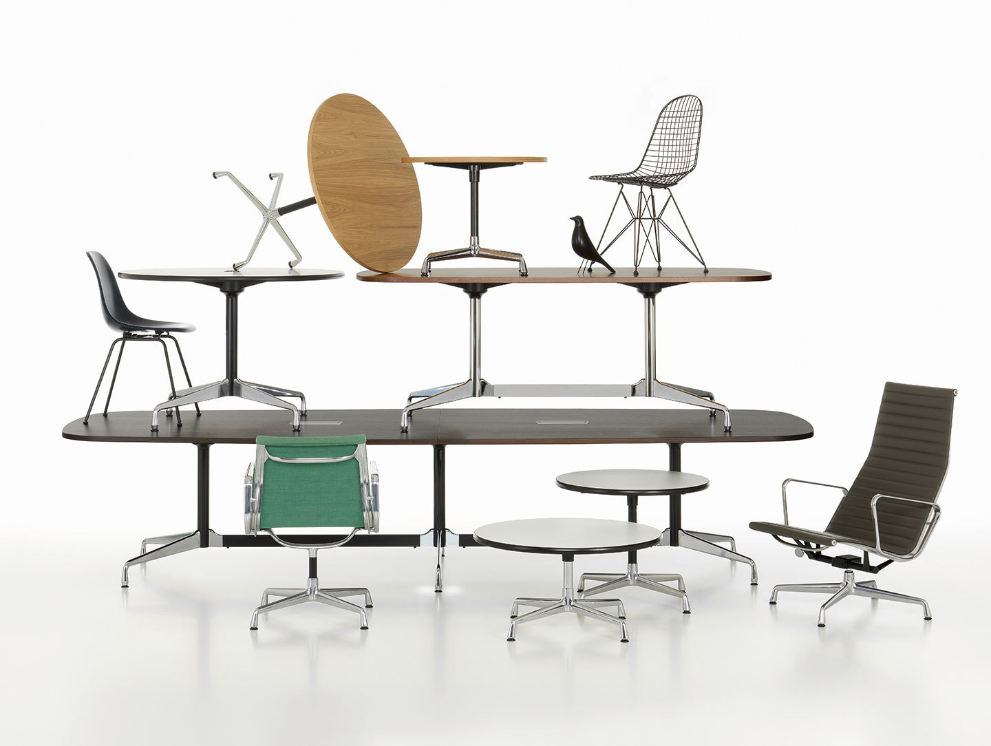 Vitra Eames Segmented Tables Chairs