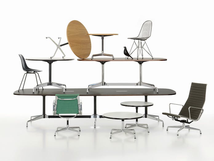 Vitra Eames Segmented Tables Chairs