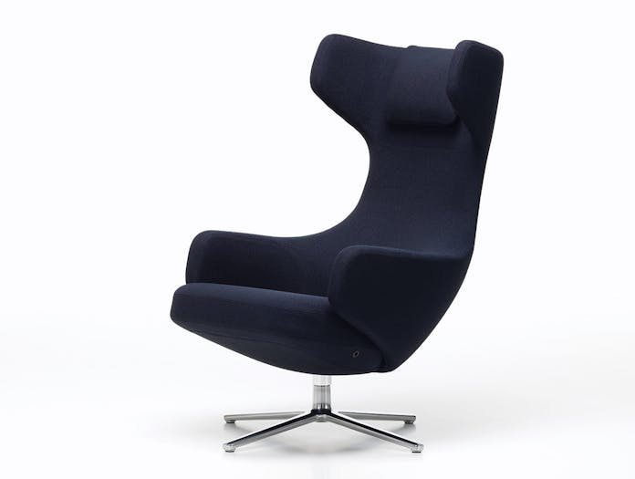 Vitra Grand Repos Lounge Chair dark blue Antonio Citterio