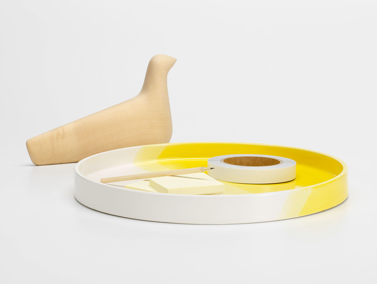 Vitra Herringbone Tray Yellow 3 Raw Edges