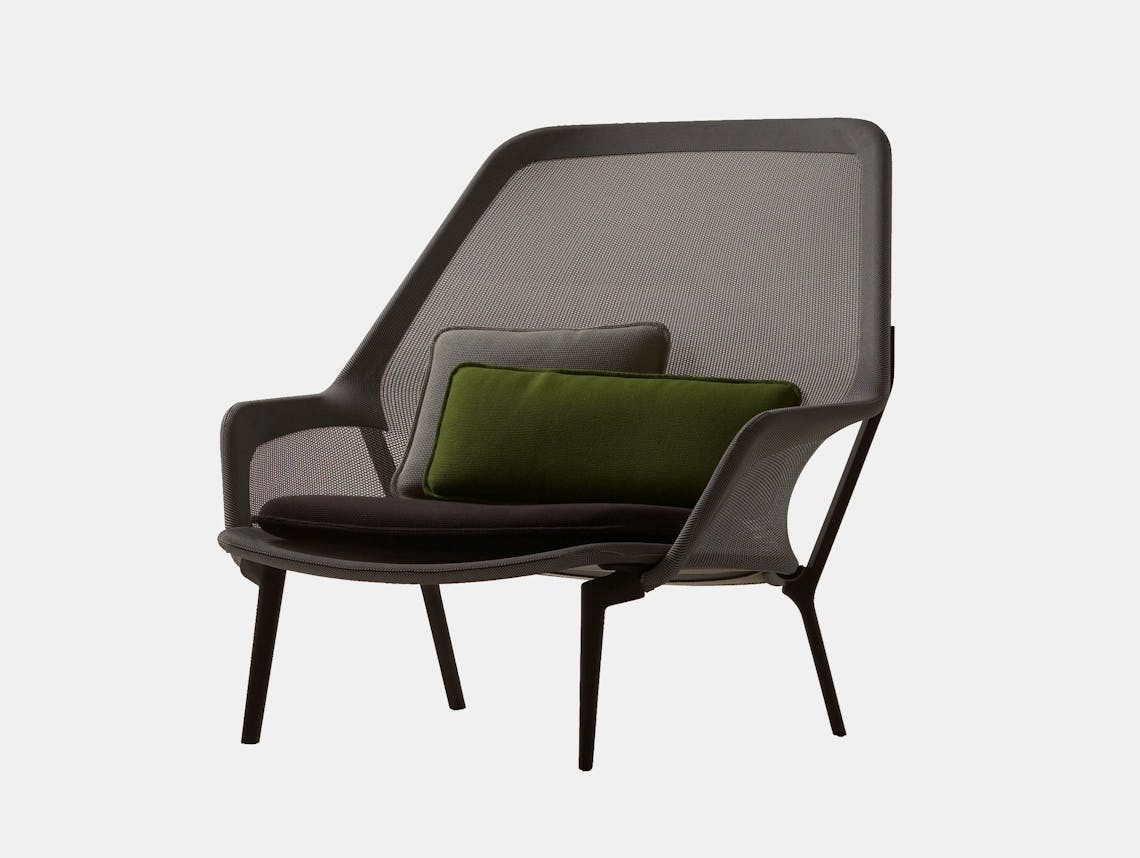 Vitra Slow Lounge Chair black chocolate base Bouroullec