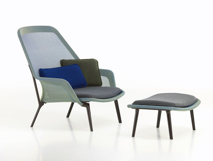 Vitra Slow Lounge Chair blue green Bouroullec