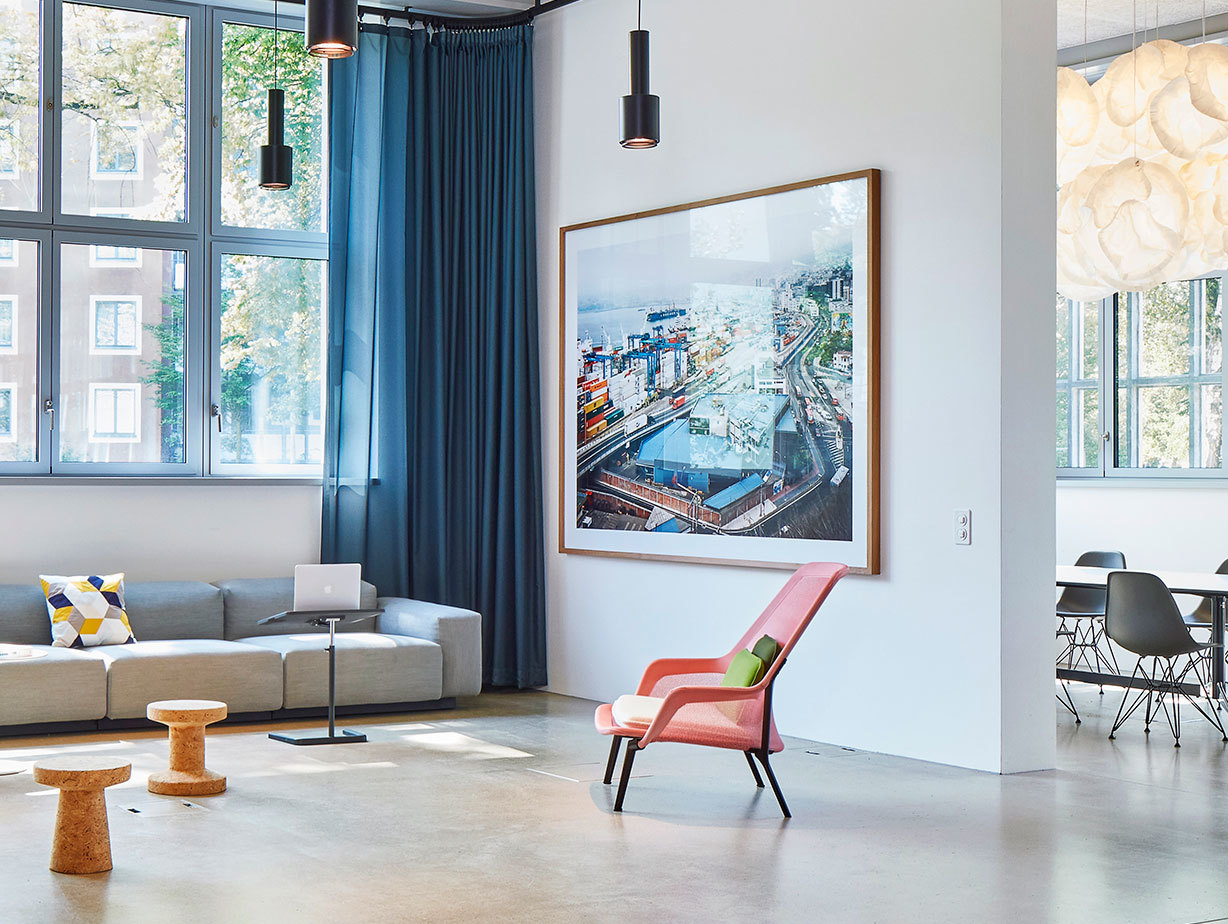 Vitra Slow Lounge Chair red cream Bouroullec