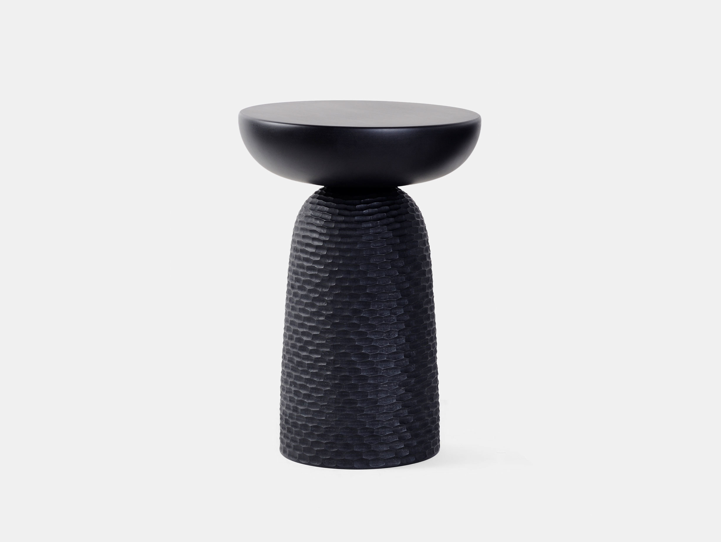 Zanat Nera Stool Maple Black with Full Base Cuts Monica Forster