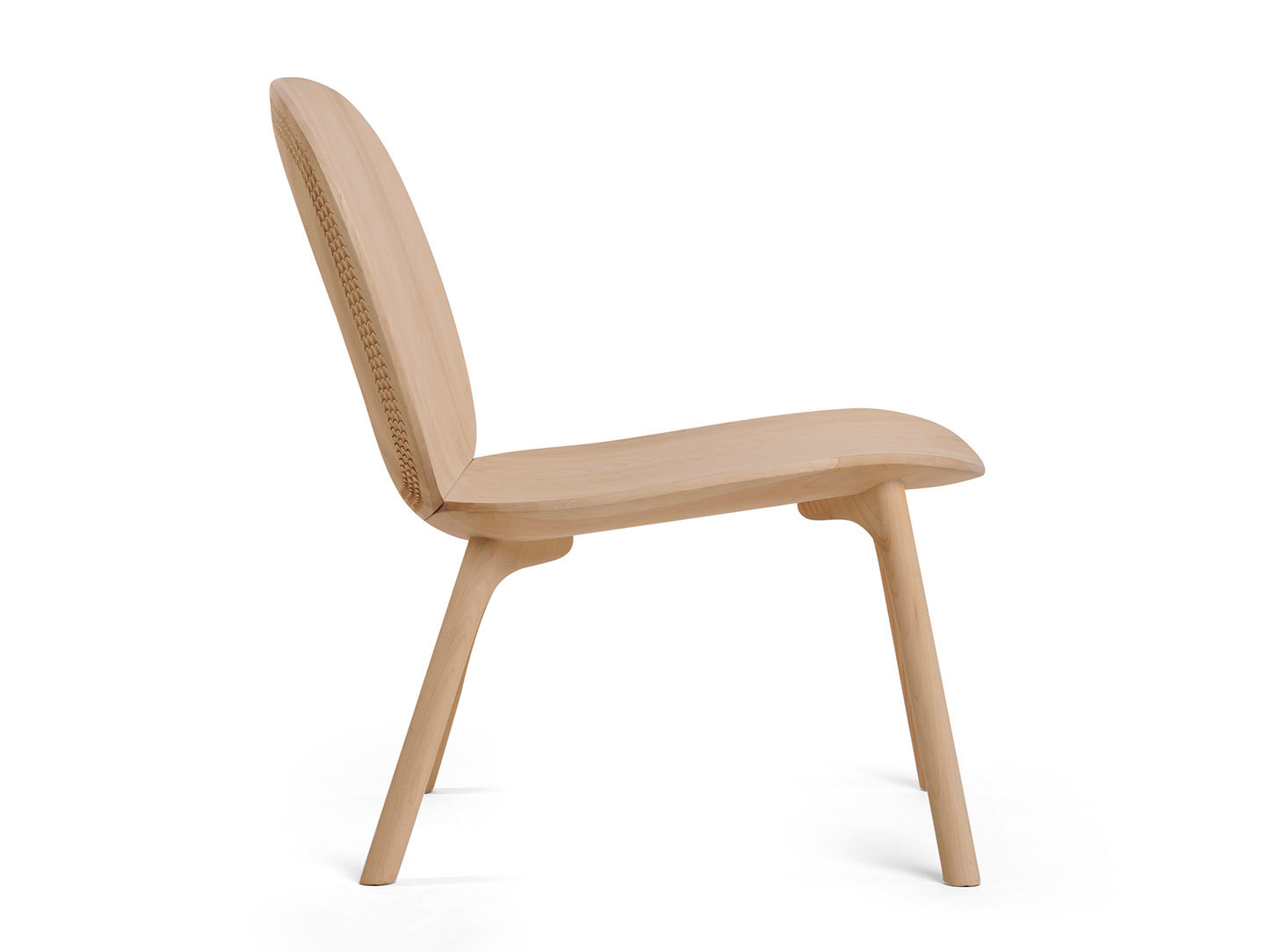 Zanat Unna Lounge Chair Maple White Oil side Monica Forster