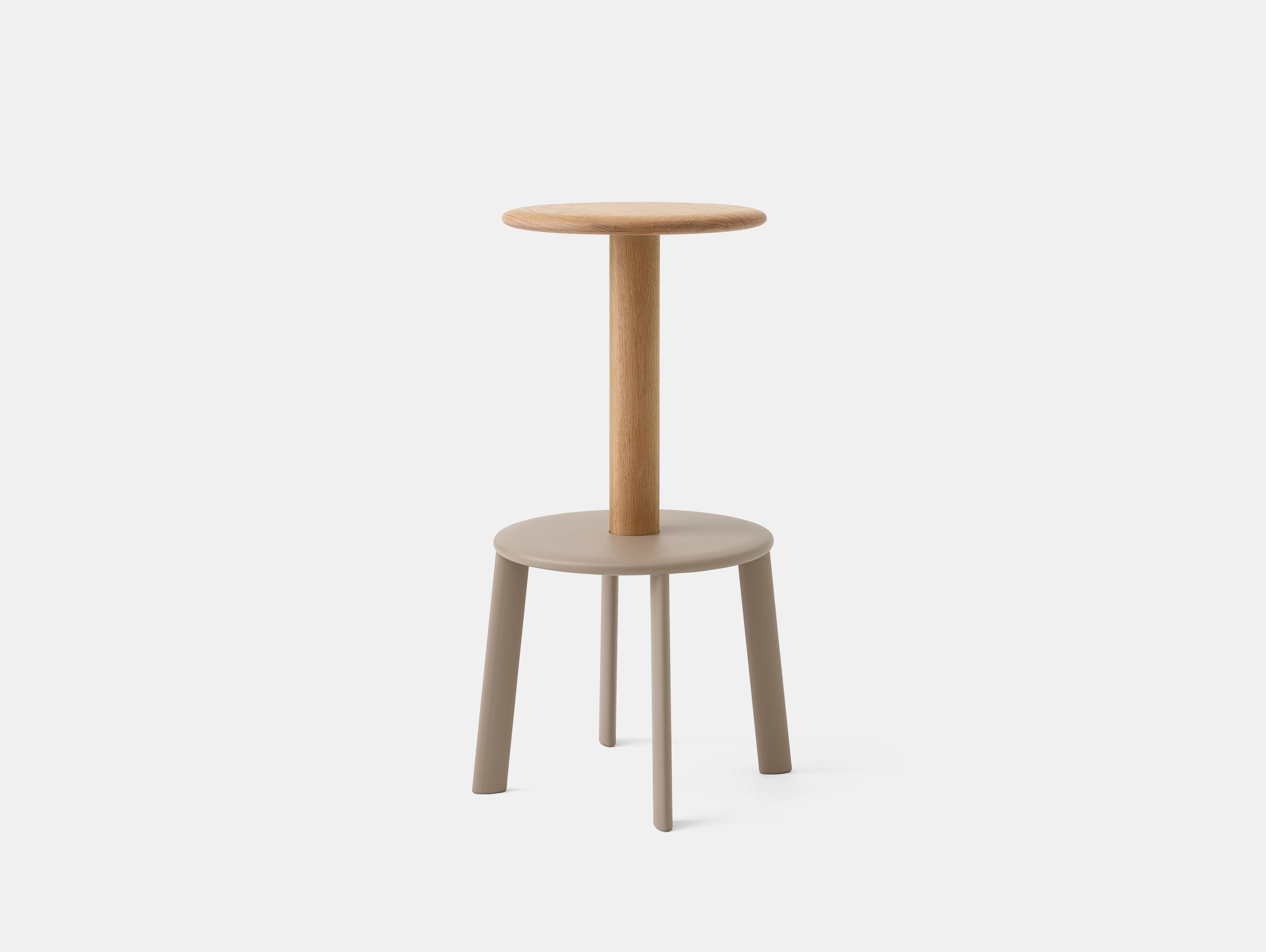 And tradition massif bar stool av40 oak grey beige