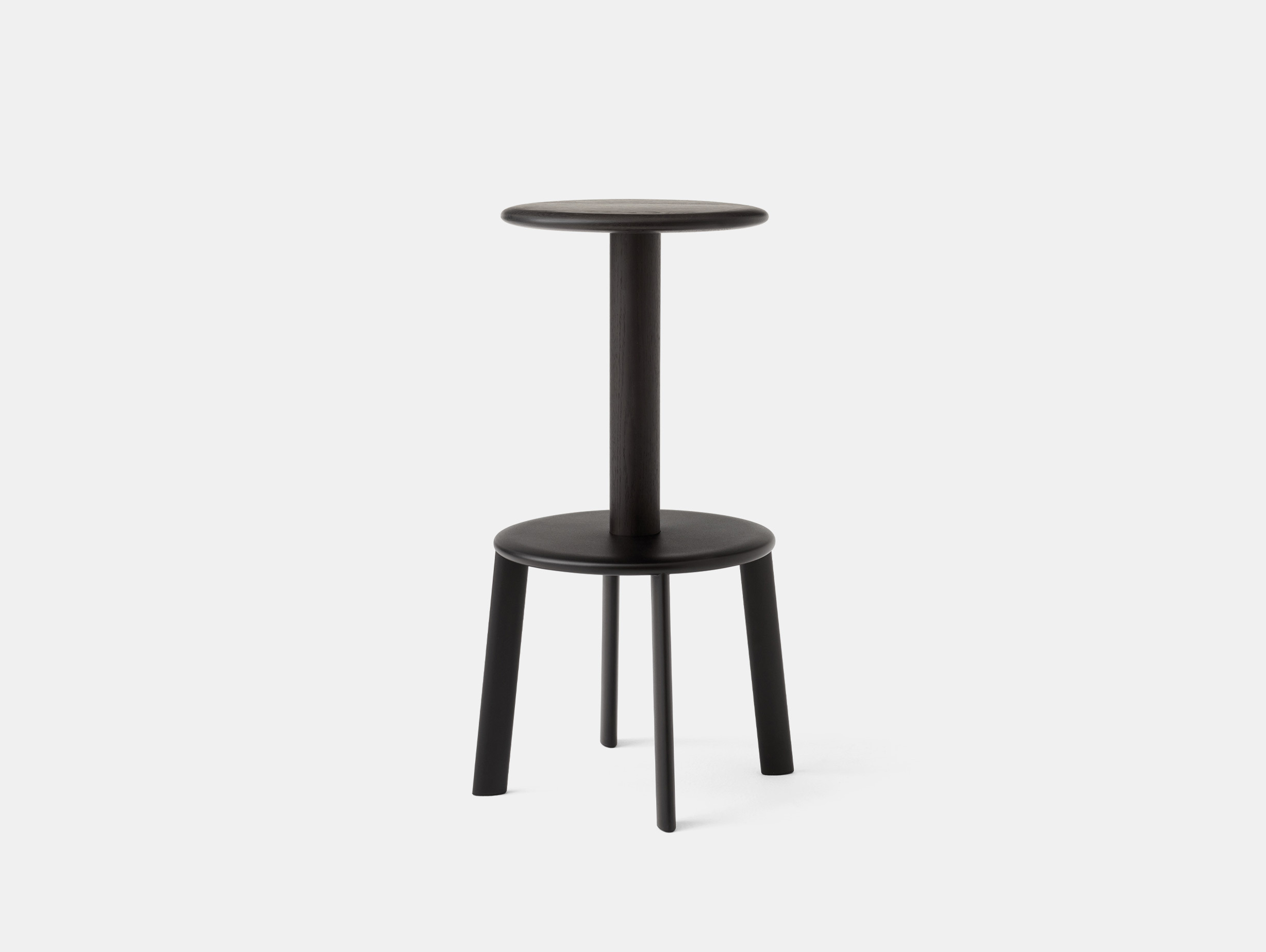 And tradition massif bar stool av40 warm black dark stained oak