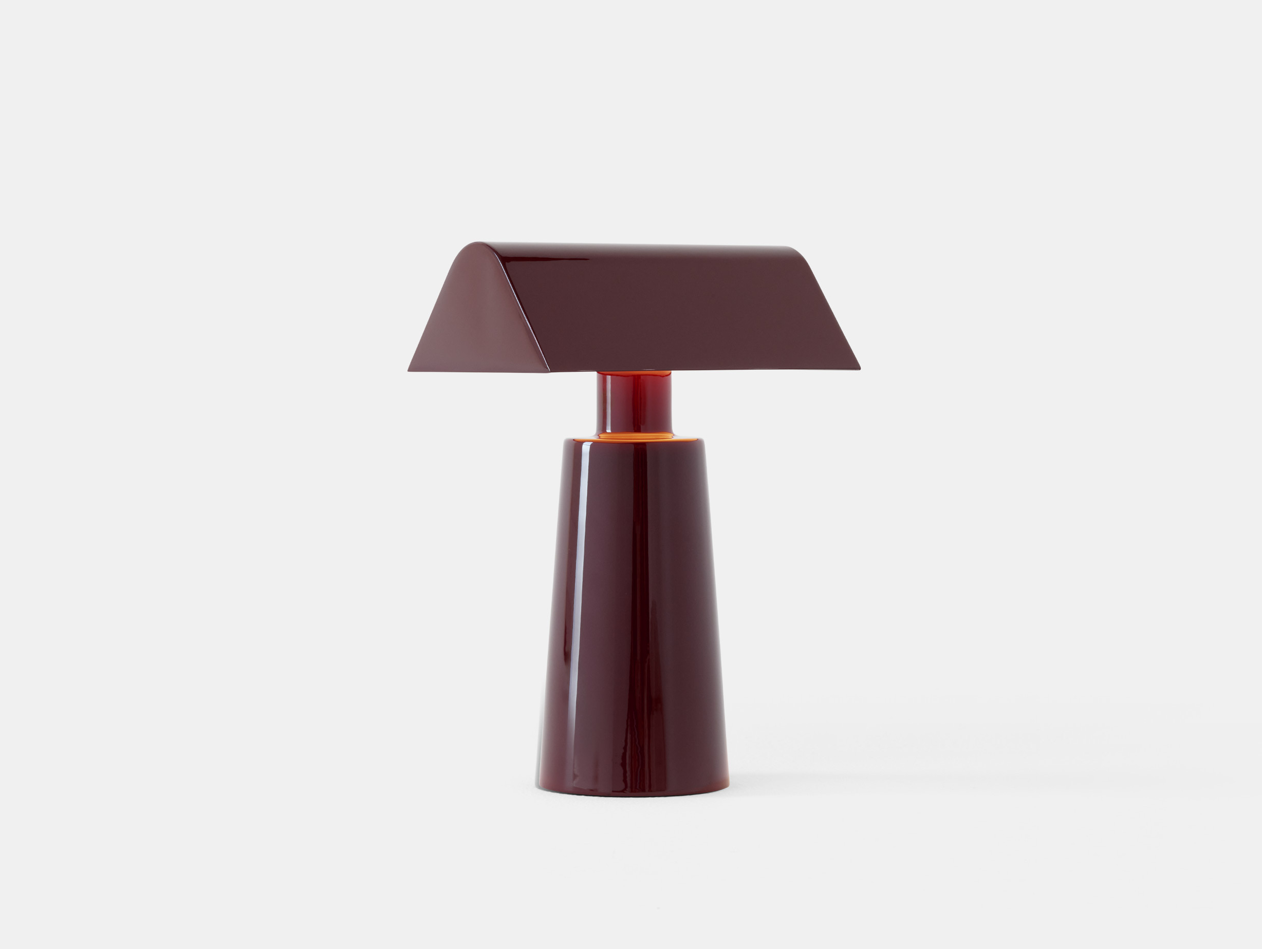 And tradition matteo fogale caret portable lamp mf1 dark burgundy