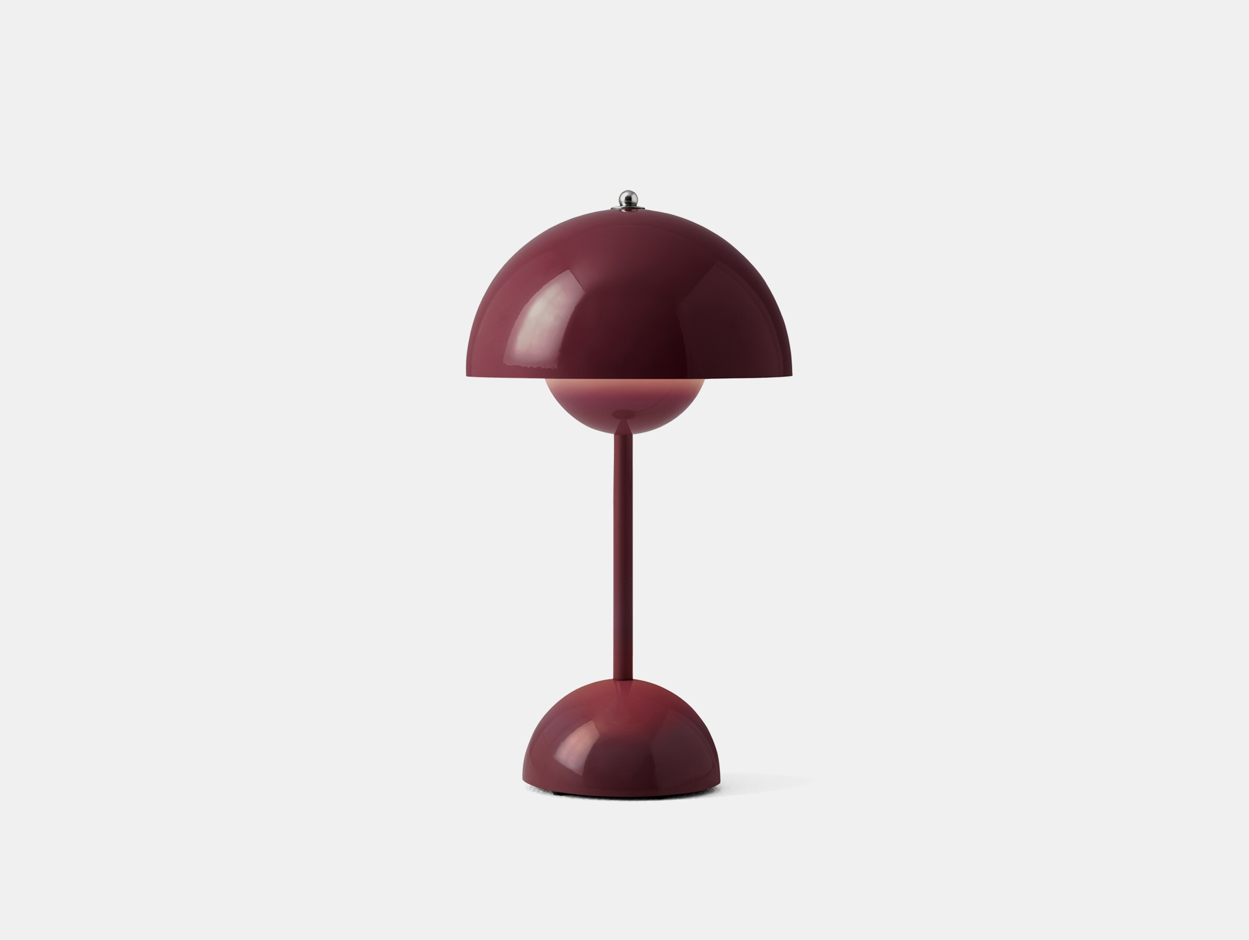 And tradition verner panton flowerpot portable light vp9 dark plum