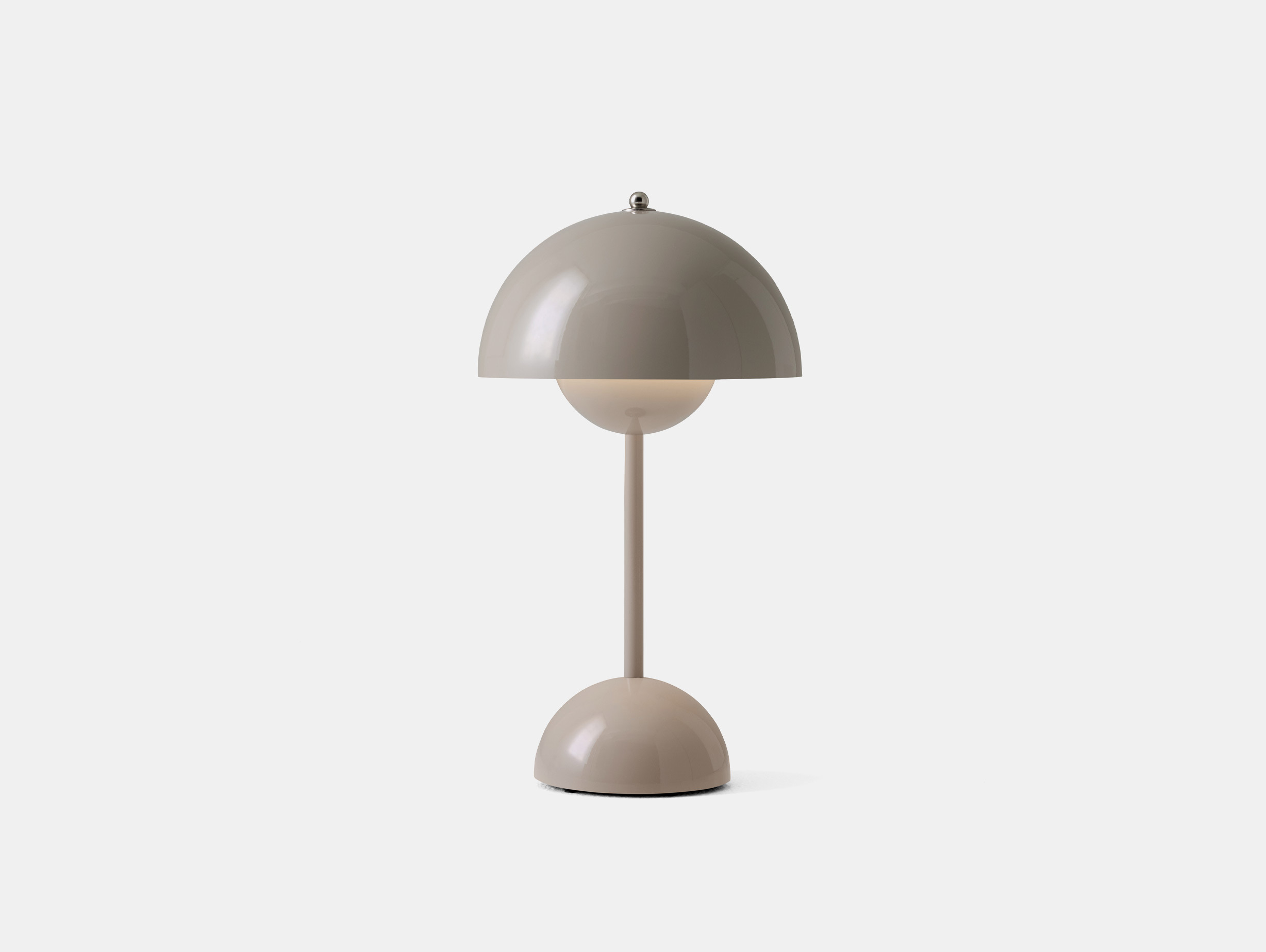 And tradition verner panton flowerpot portable light vp9 grey beige