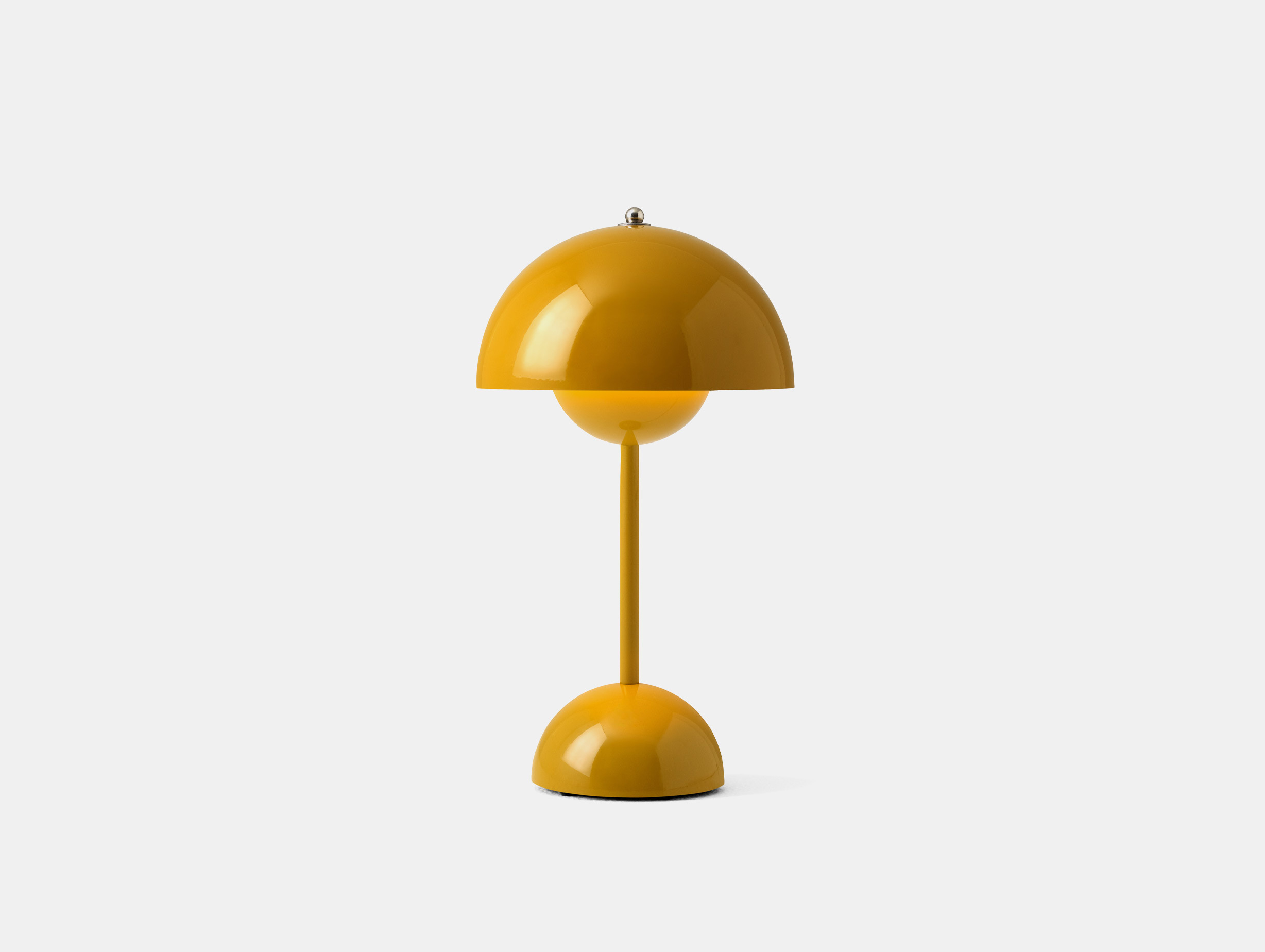 And tradition verner panton flowerpot portable light vp9 mustard