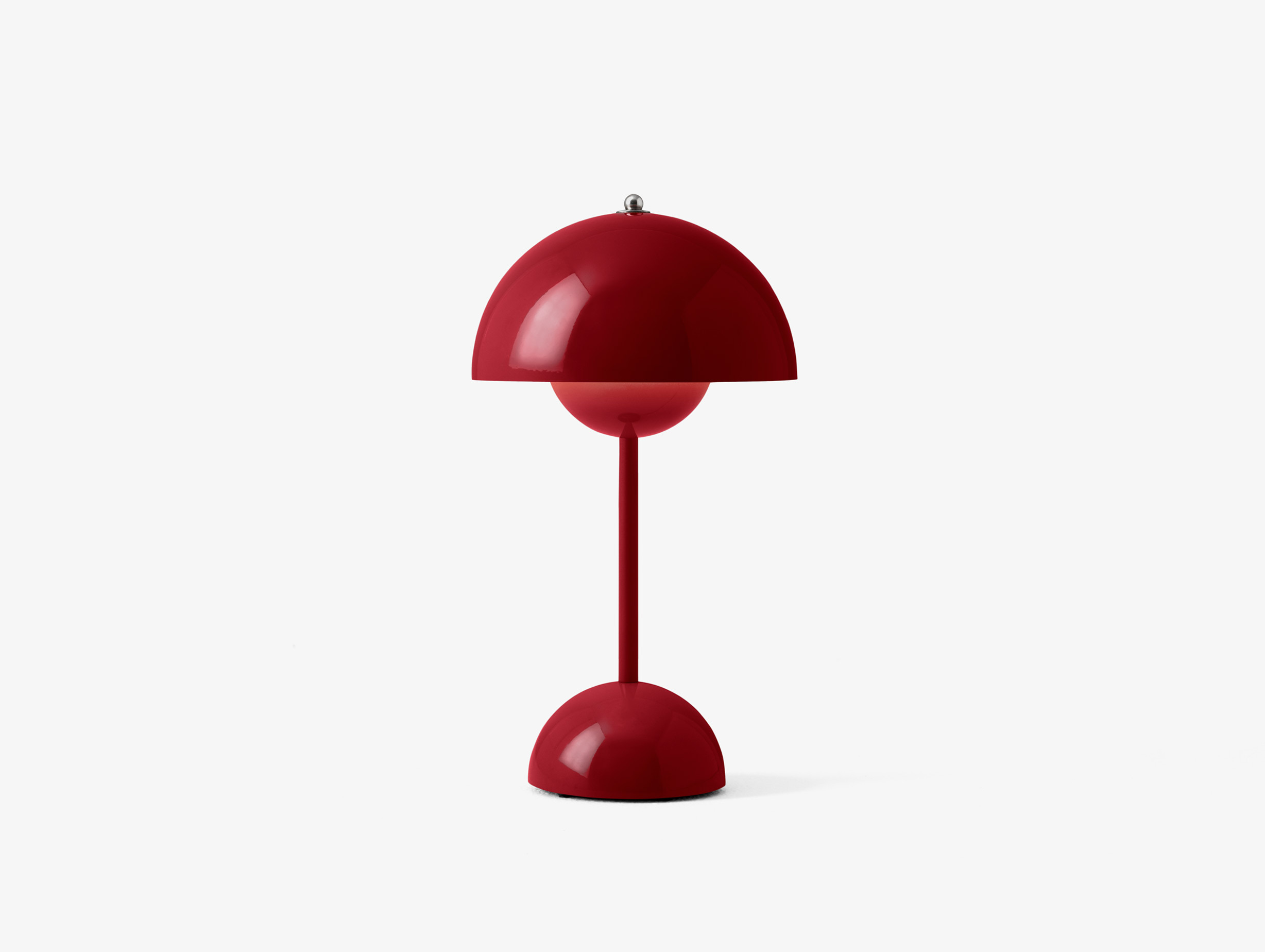 And tradition verner panton flowerpot portable light vp9 vermillion red
