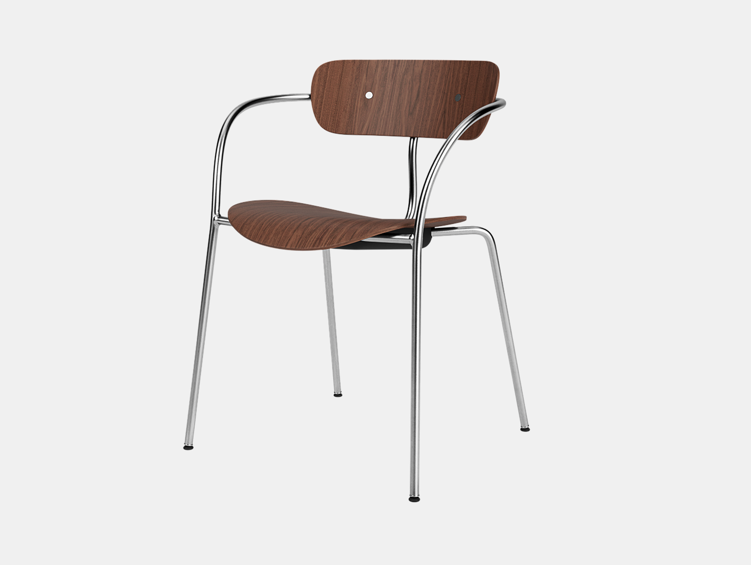 Andtradition pavilion AV2 walnut chrome