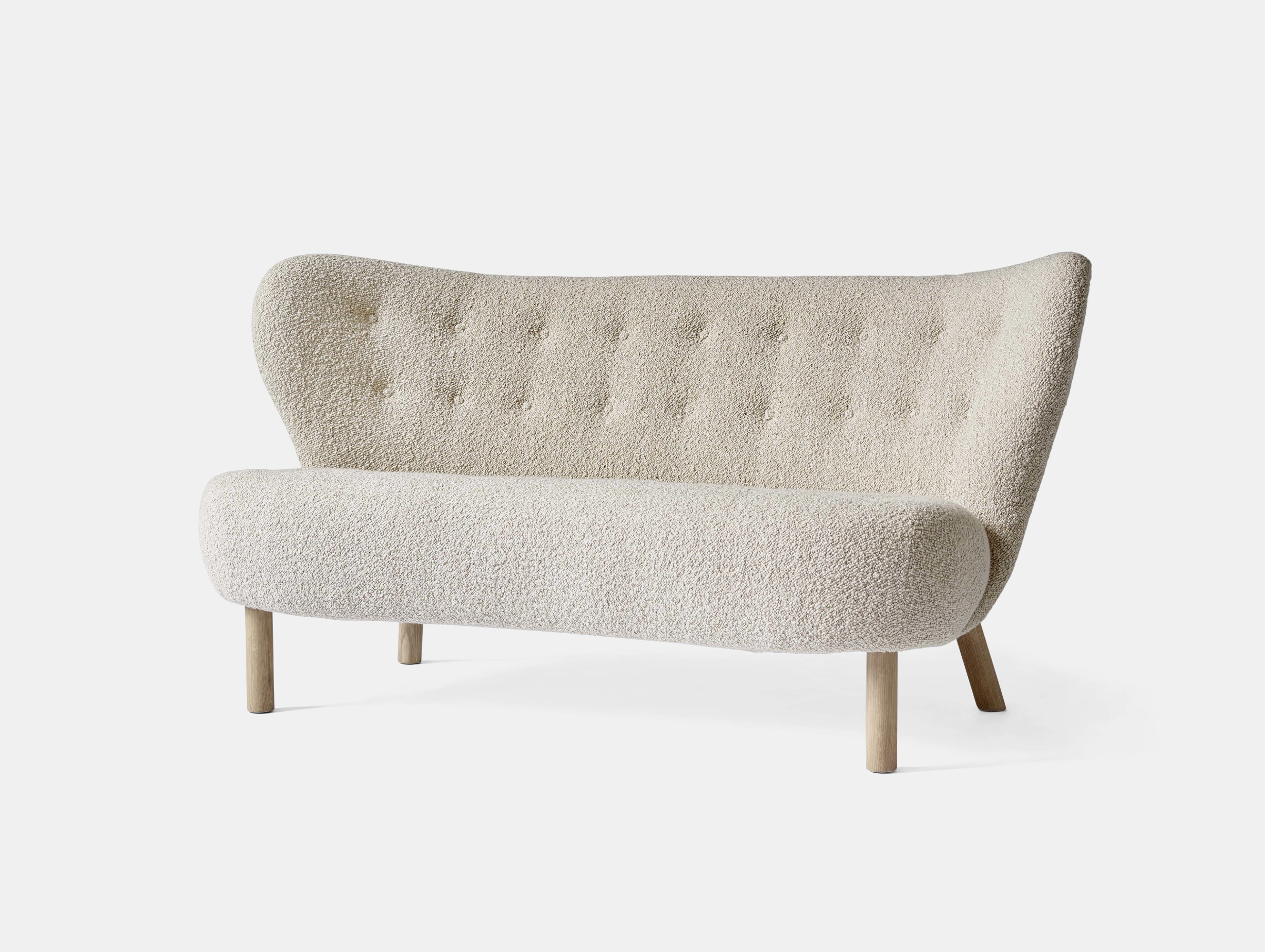 Andtradition viggo boesen little petra sofa white oiled oak karakorum