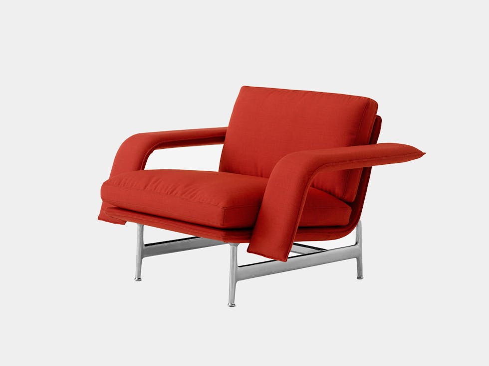 Andtradition meantime lounge chair AV29 polished aluminium base fiord 0571 Andtradition meantime lounge chair AV29 polished aluminium base fiord 0571