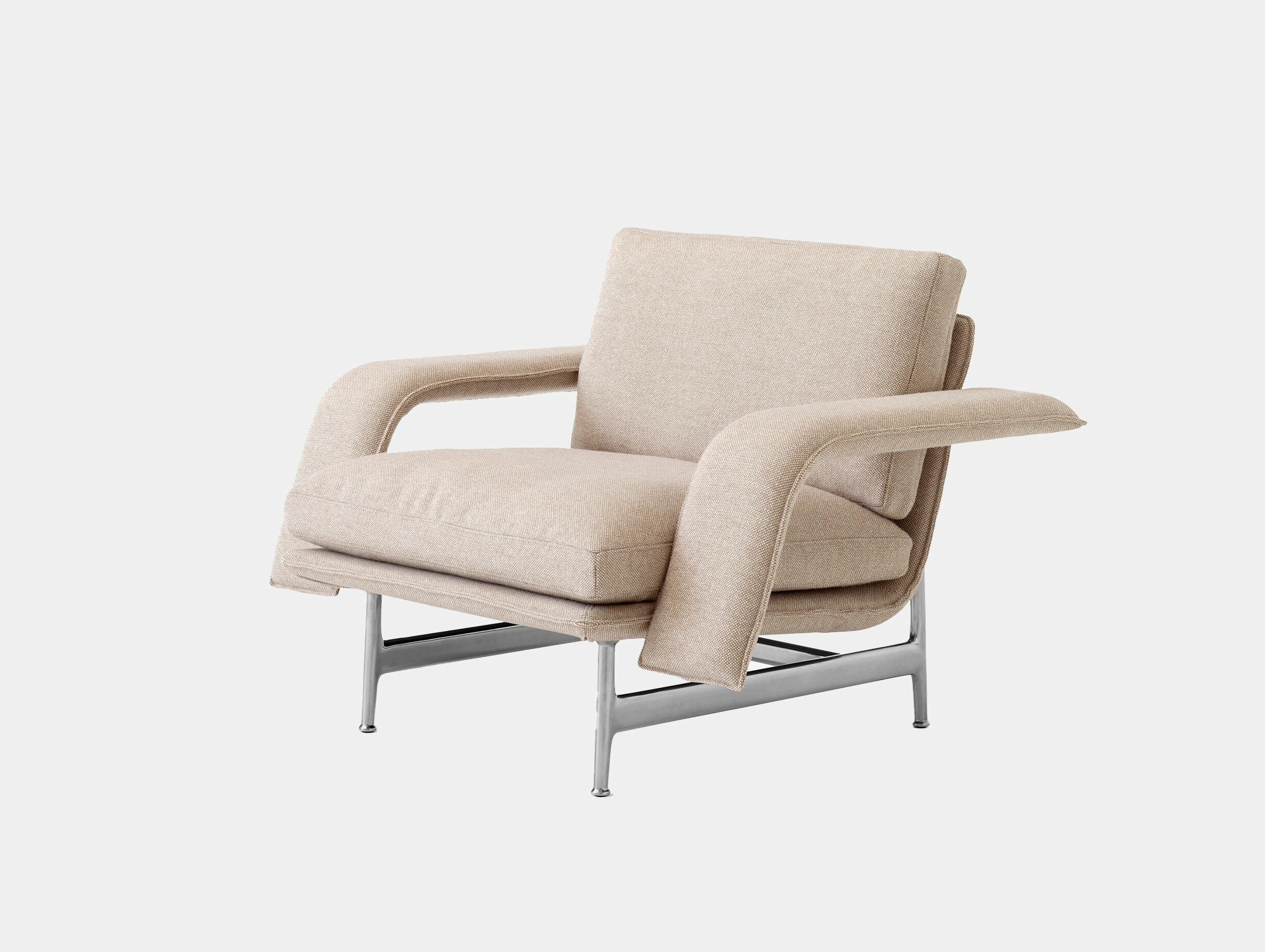 Andtradition meantime lounge chair AV29 polished aluminium base hallingdal 0220