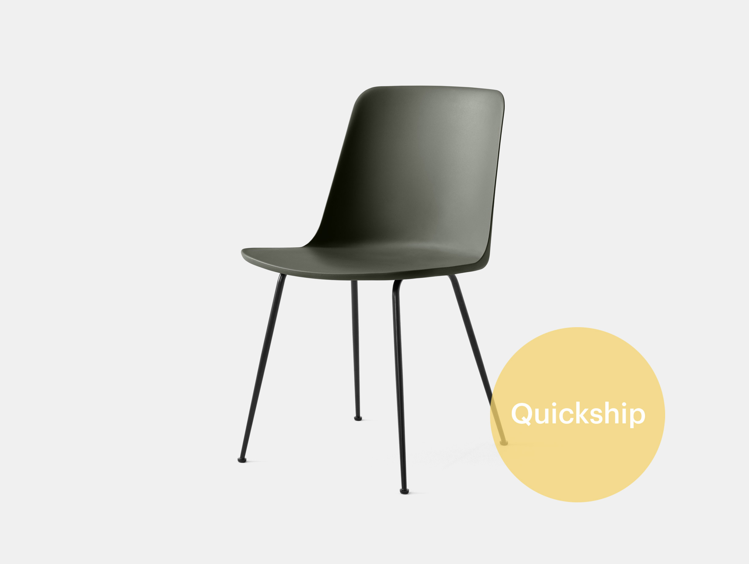 Quickship and tradition hee welling rely chair hw6 black base bronze green