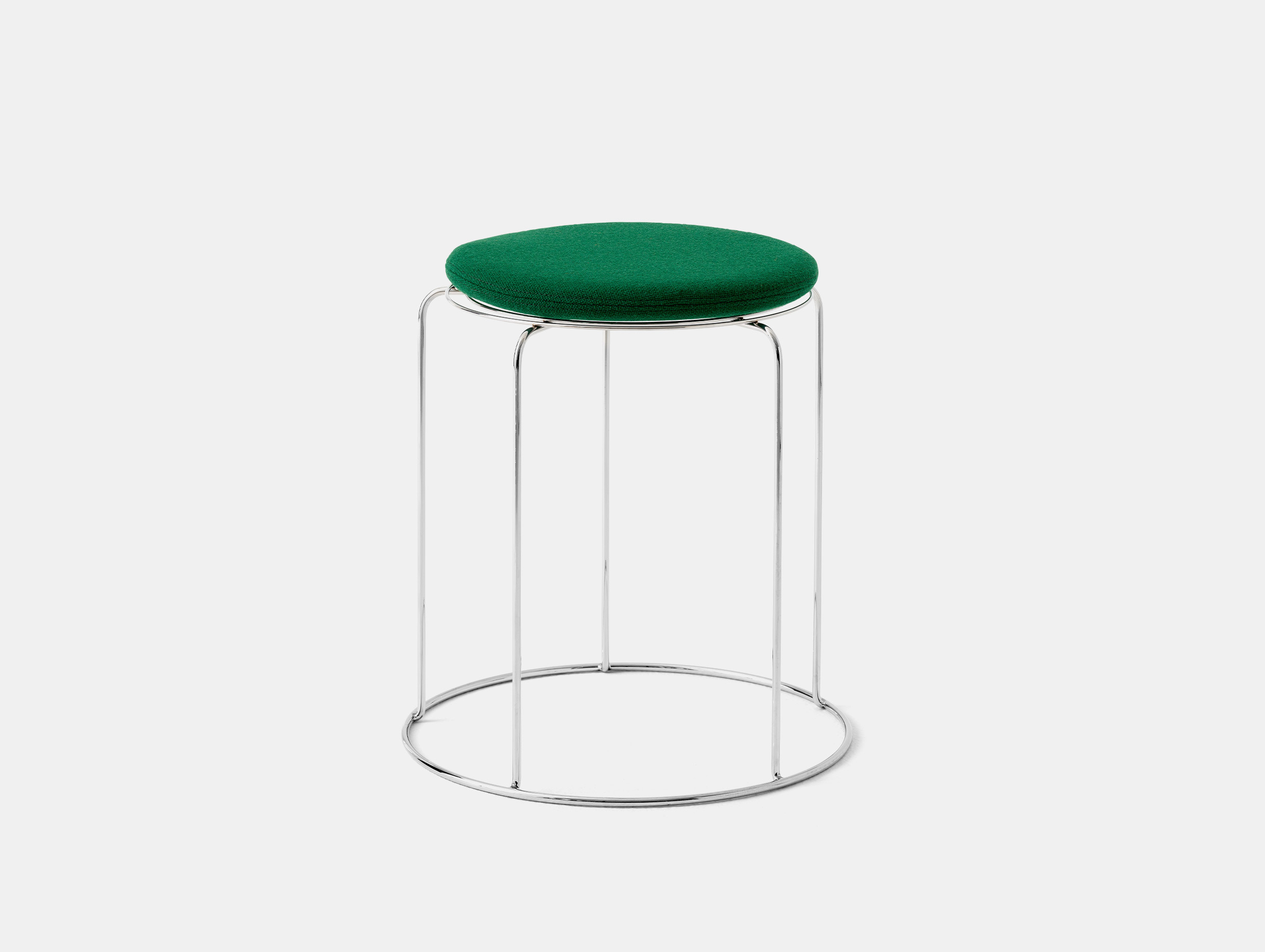 Tradition verner panton wire stool vp11 mirror polished steel hallingdal 944 green