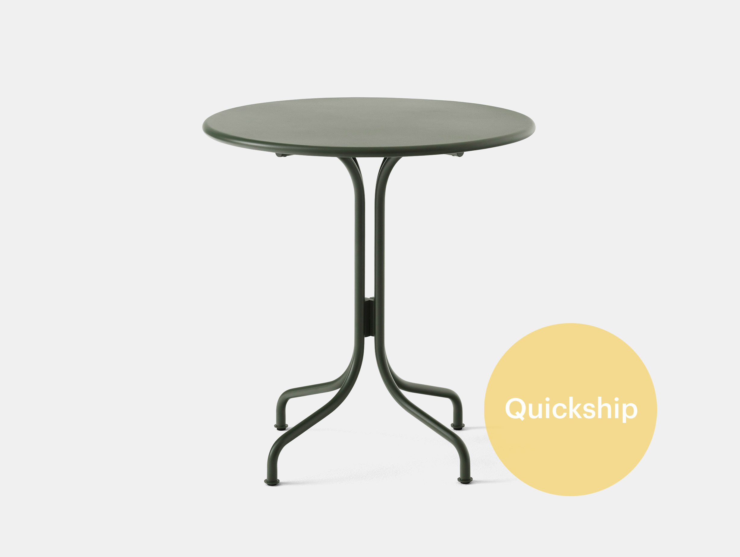 Quickship Tradition Space Copenhagen Thorvald Cafe Table Round Bronze Green