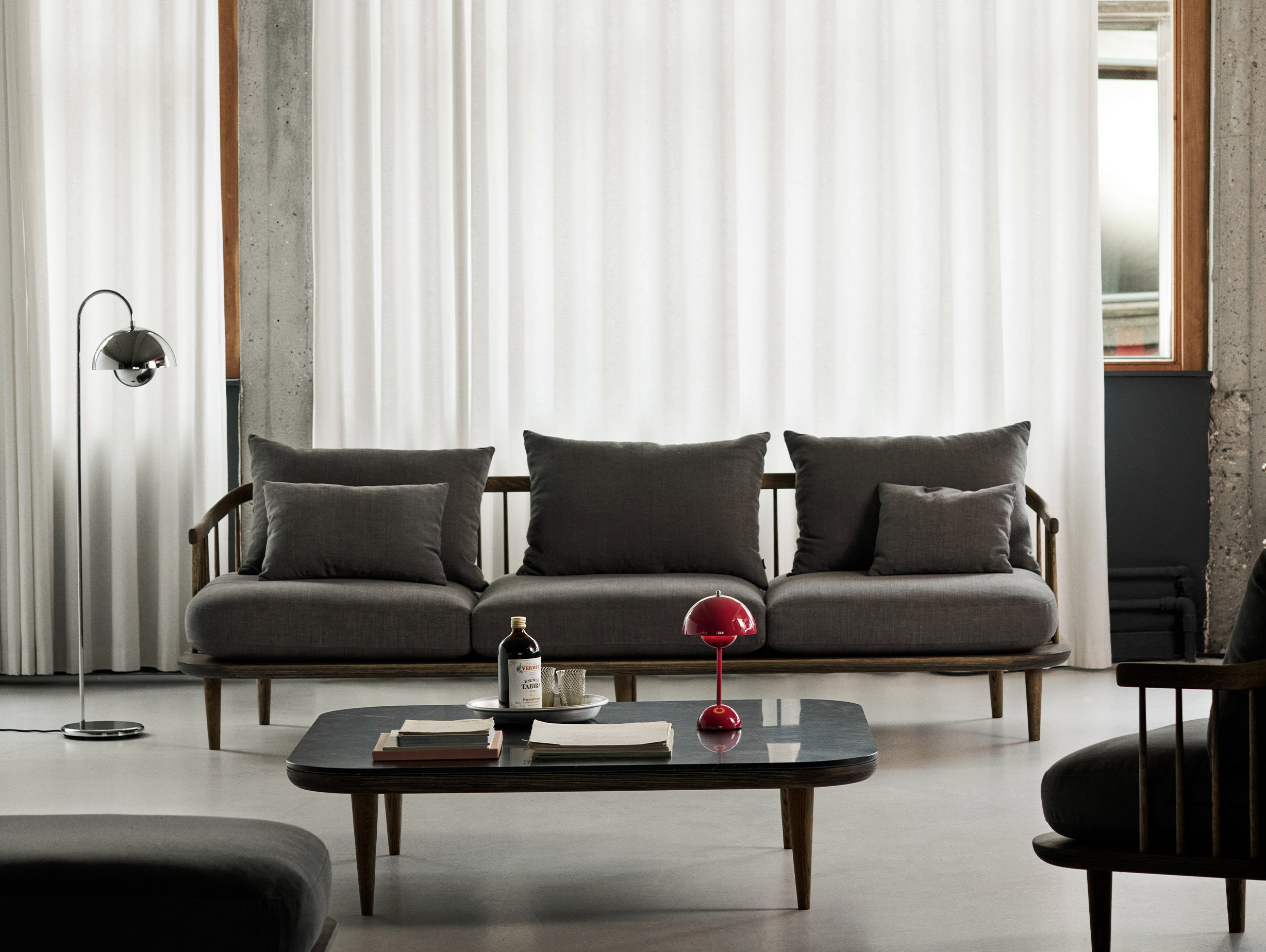 Quickship and tradition verner panton flowerpot floor lamp vp12 lifestyle5