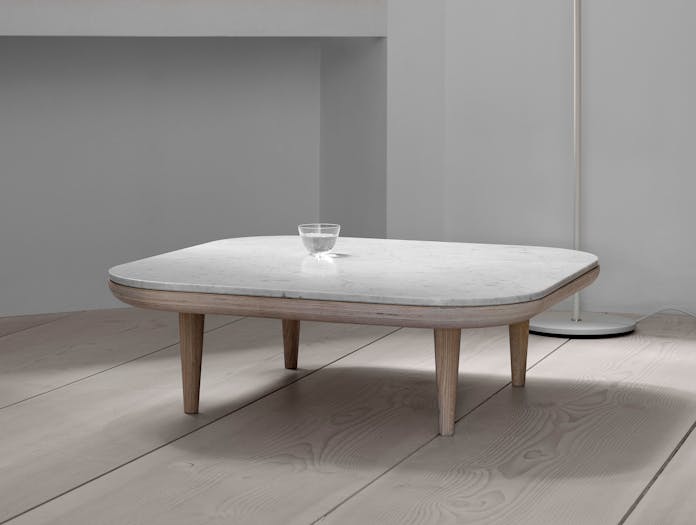And Tradition Fly Coffee Table Oak Carrara Marble Space Copenhagen
