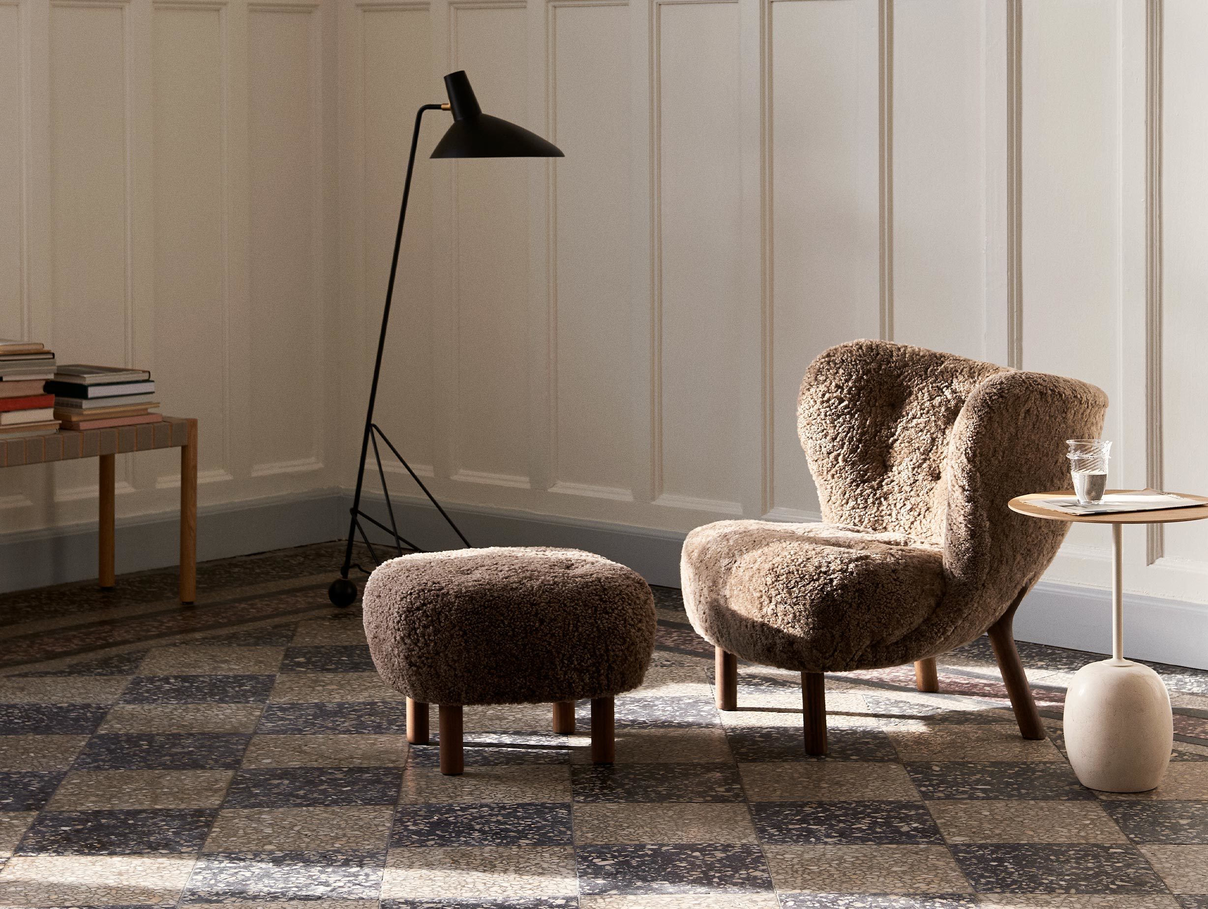 Andtradition little petra lounge chair pouf 1