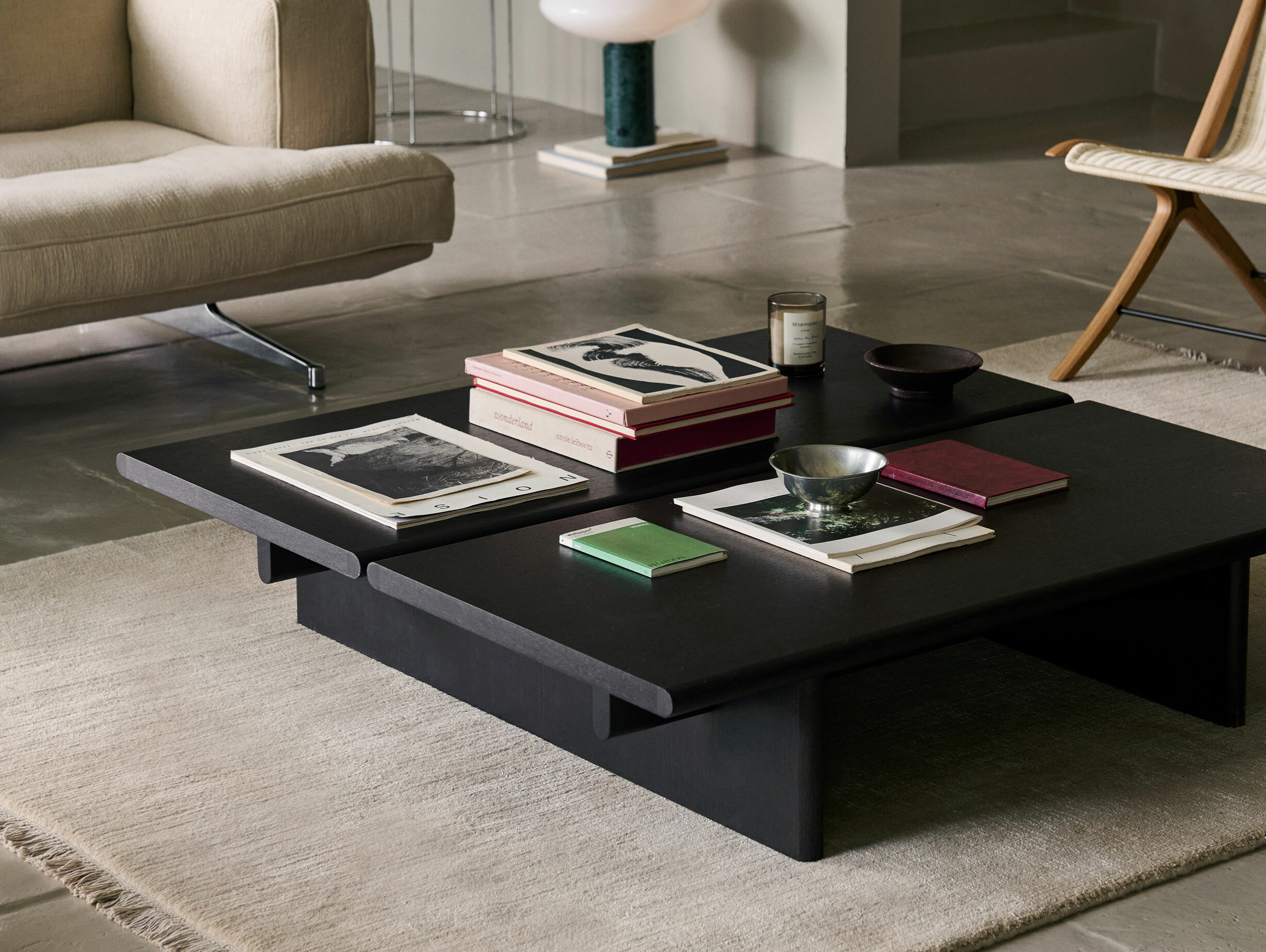 Andtradition oeostudio coffee table OS4 veneer dark stained oak story 1