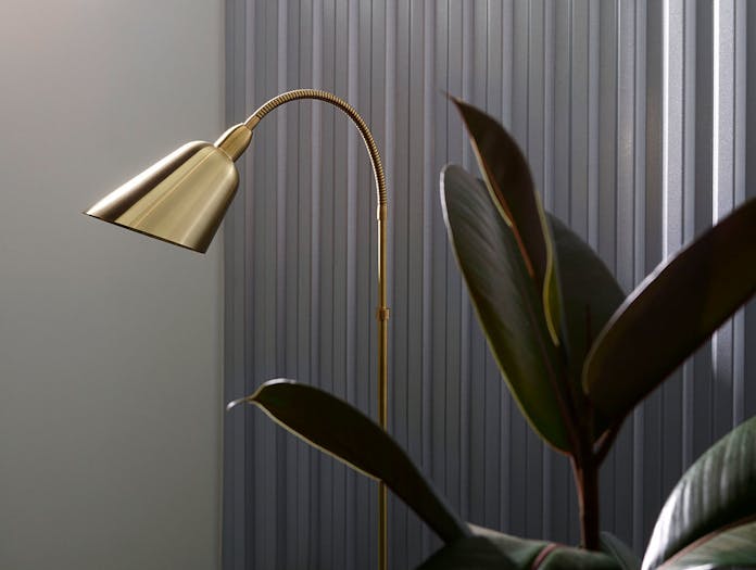 And Tradition Bellevue Floor Lamp brass detail Arne Jacobsen