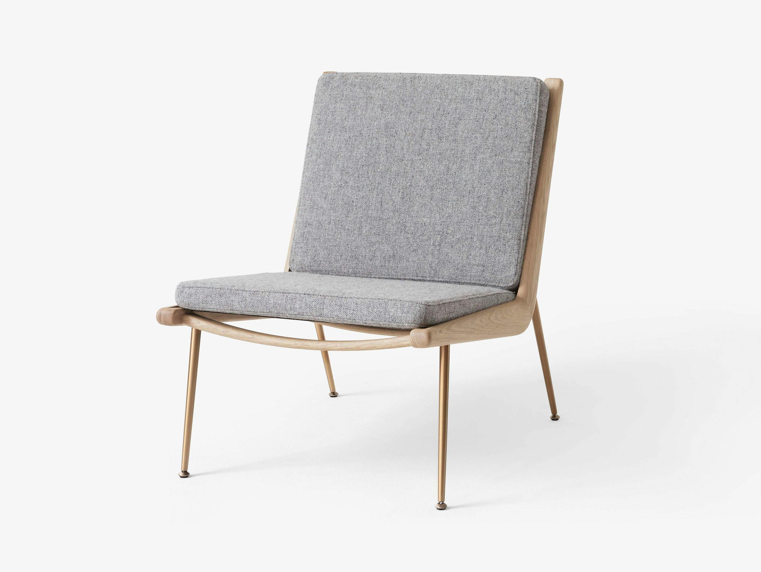 And Tradition Boomerang Lounge Chair without arms Oak Hallingdal 130 Hvidt Molgaard