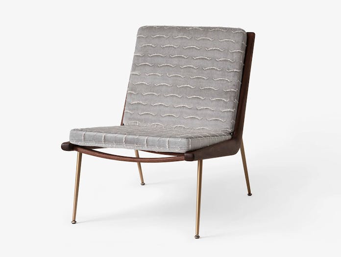 And Tradition Boomerang Lounge Chair without arms Walnut Nouvelles Vague Hvidt Molgaard