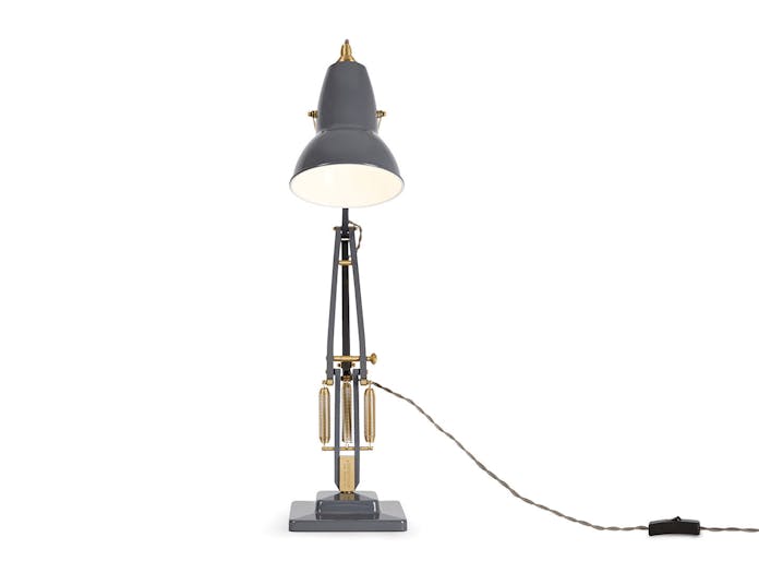 Anglepoise 1227 Brass Table Lamp F Elephant Grey George Carwardine