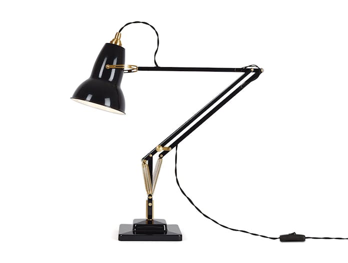 Anglepoise 1227 Brass Table Lamp Jet Black George Carwardine