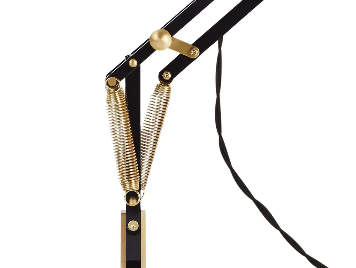 Anglepoise 1227 Brass Table Lamp Spring Detail George Carwardine