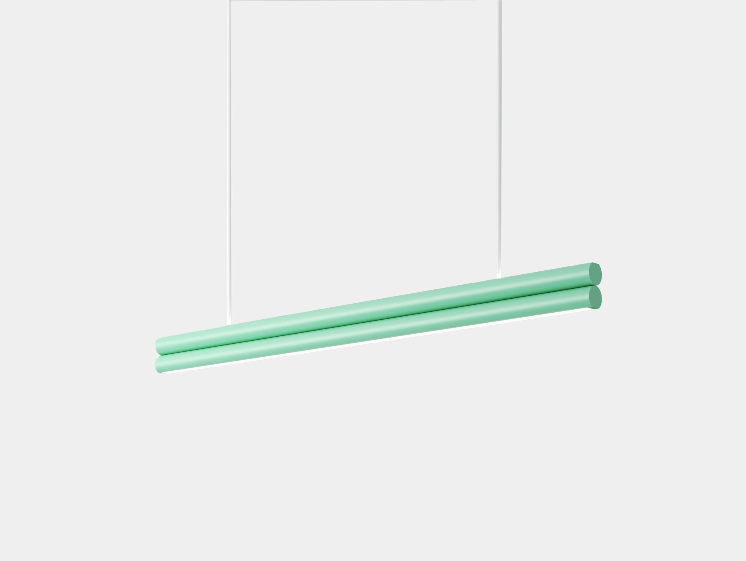 Areti parallel tubes pendant light 2 lightgreen