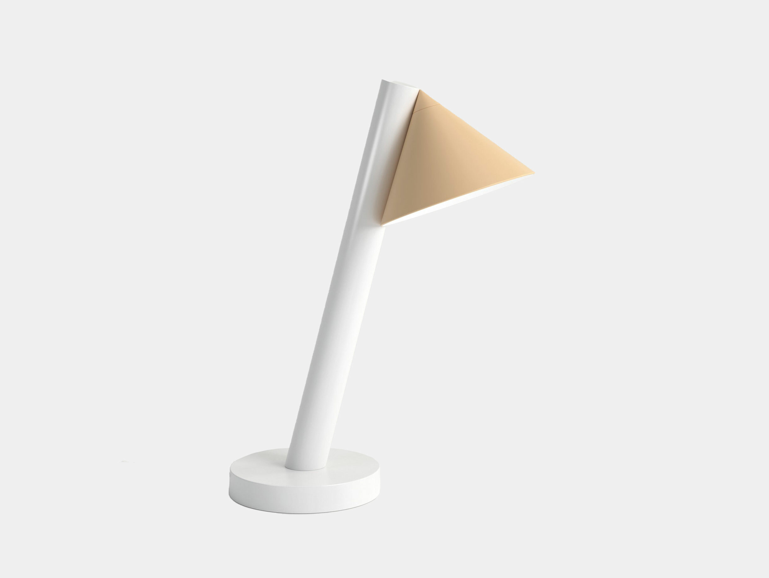 Areti tube globes cones desk lamp light white sand