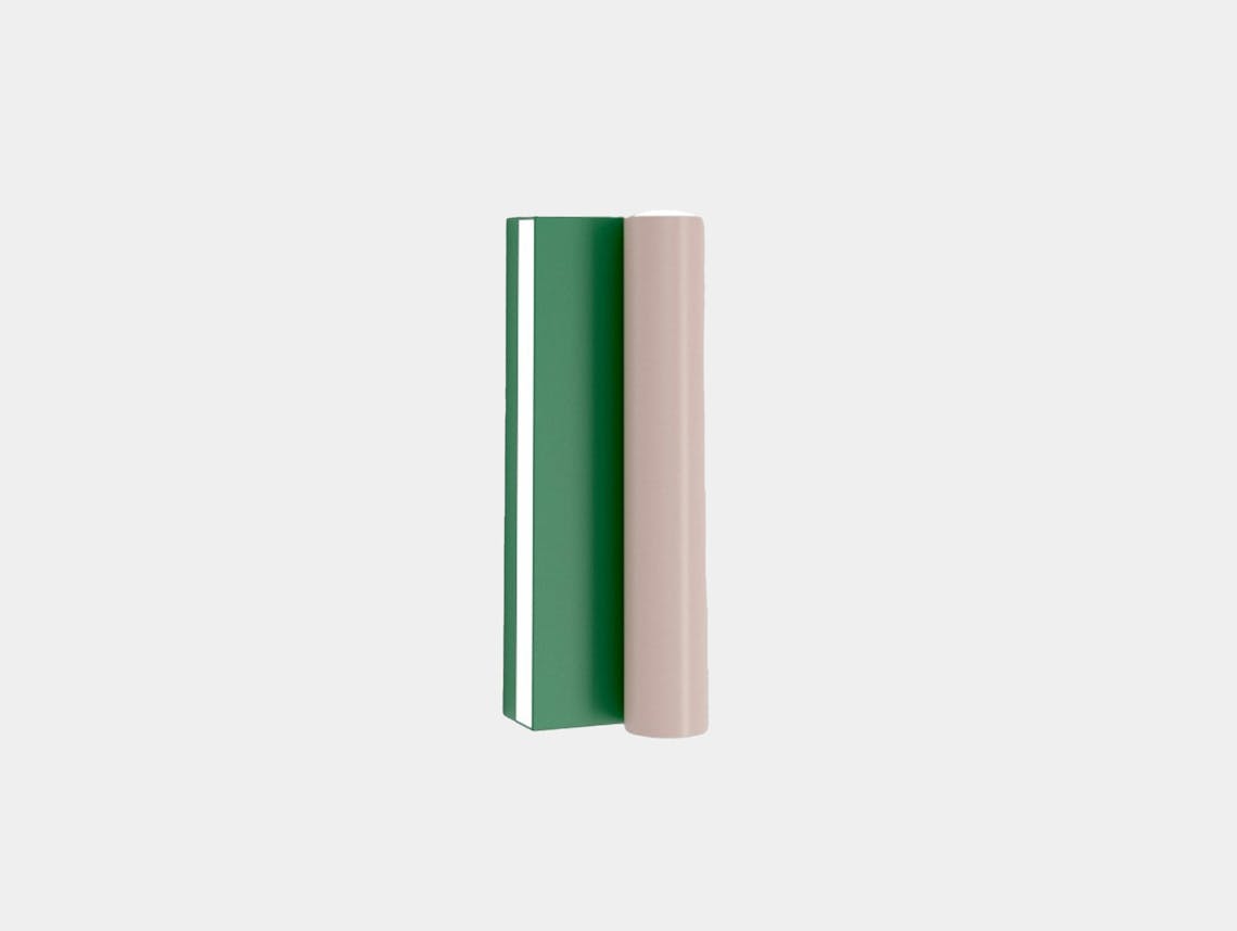 Areti tube rectangle wall light intense green pink