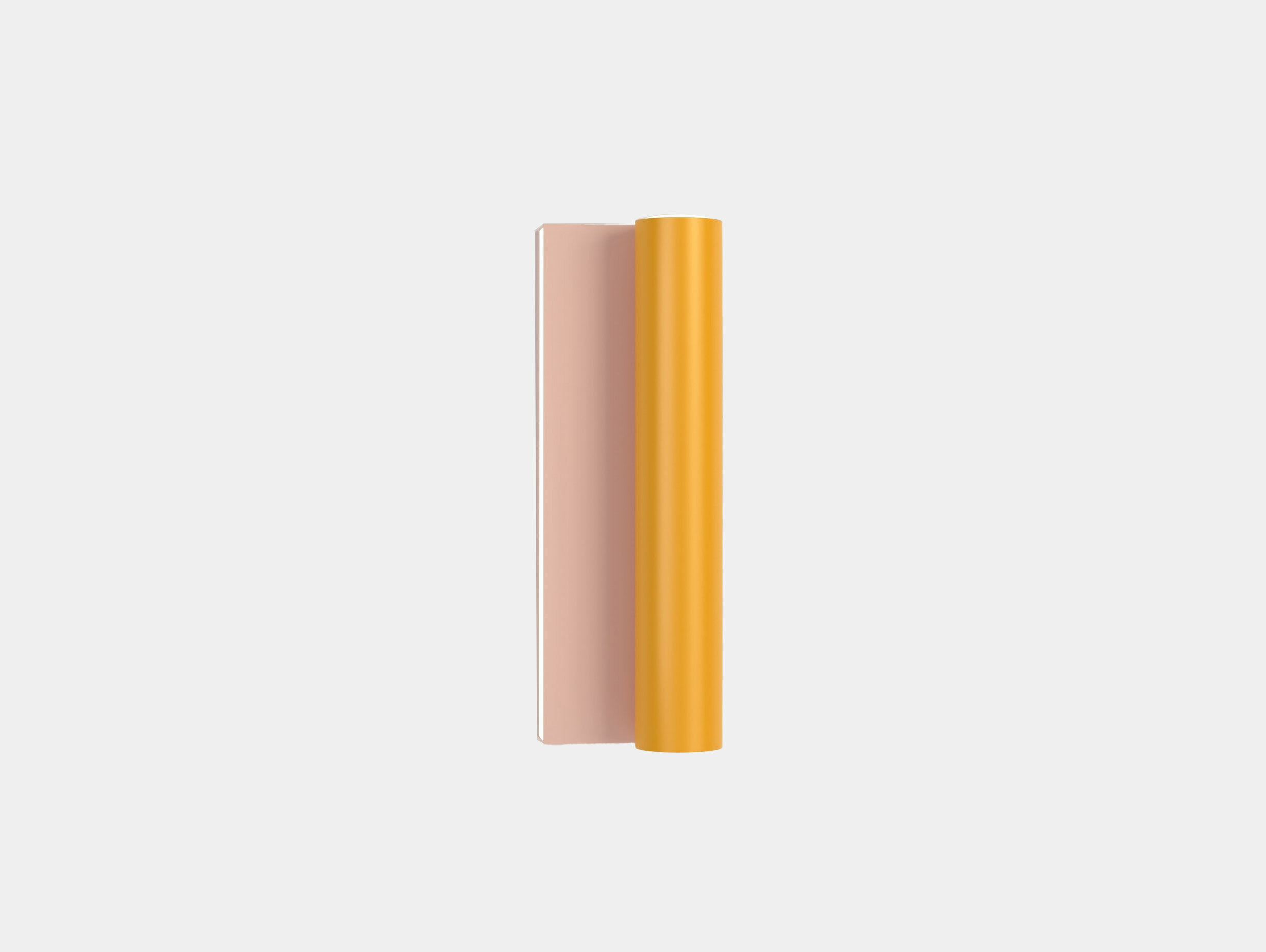 Areti tube rectangle wall light pink orange yellow
