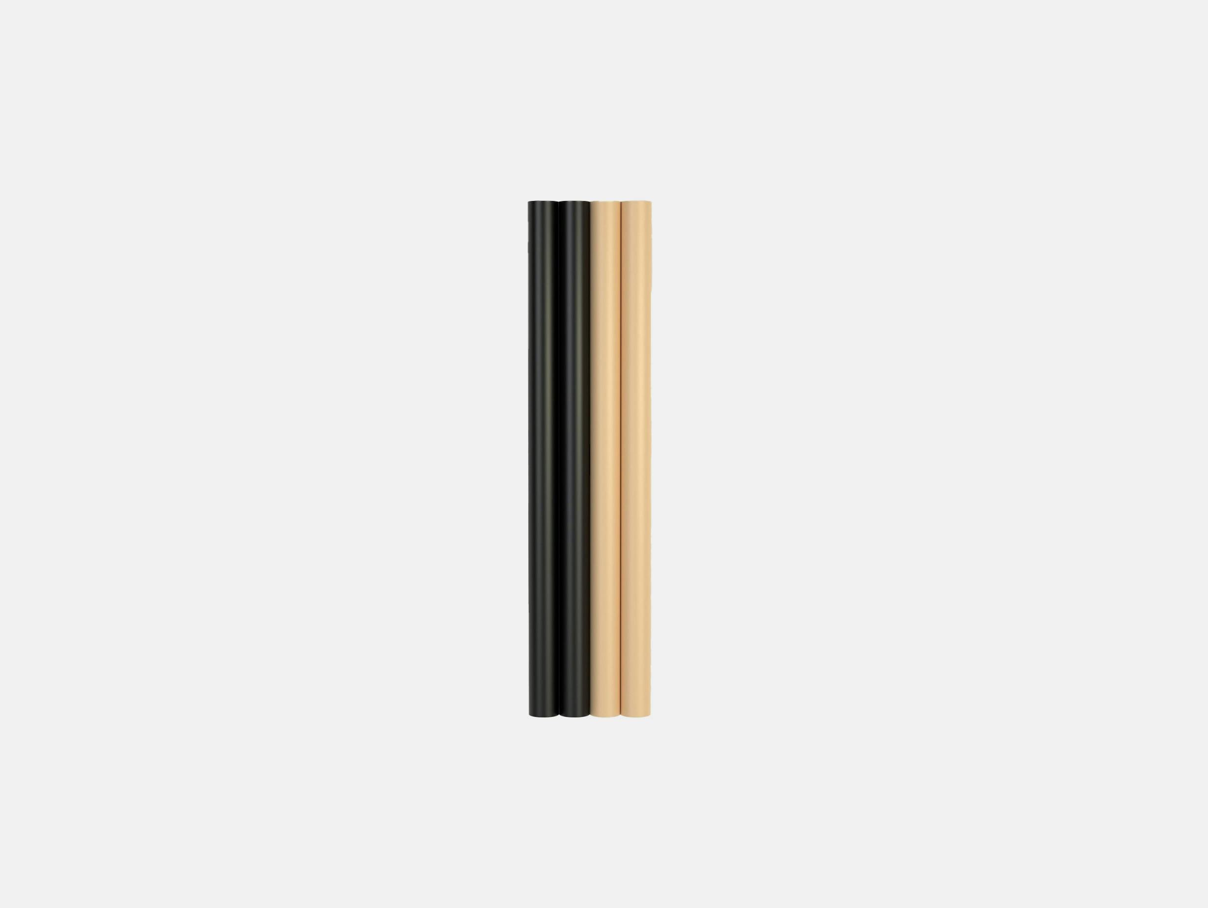 Atelier areti elements parallel tubes wall light black sand
