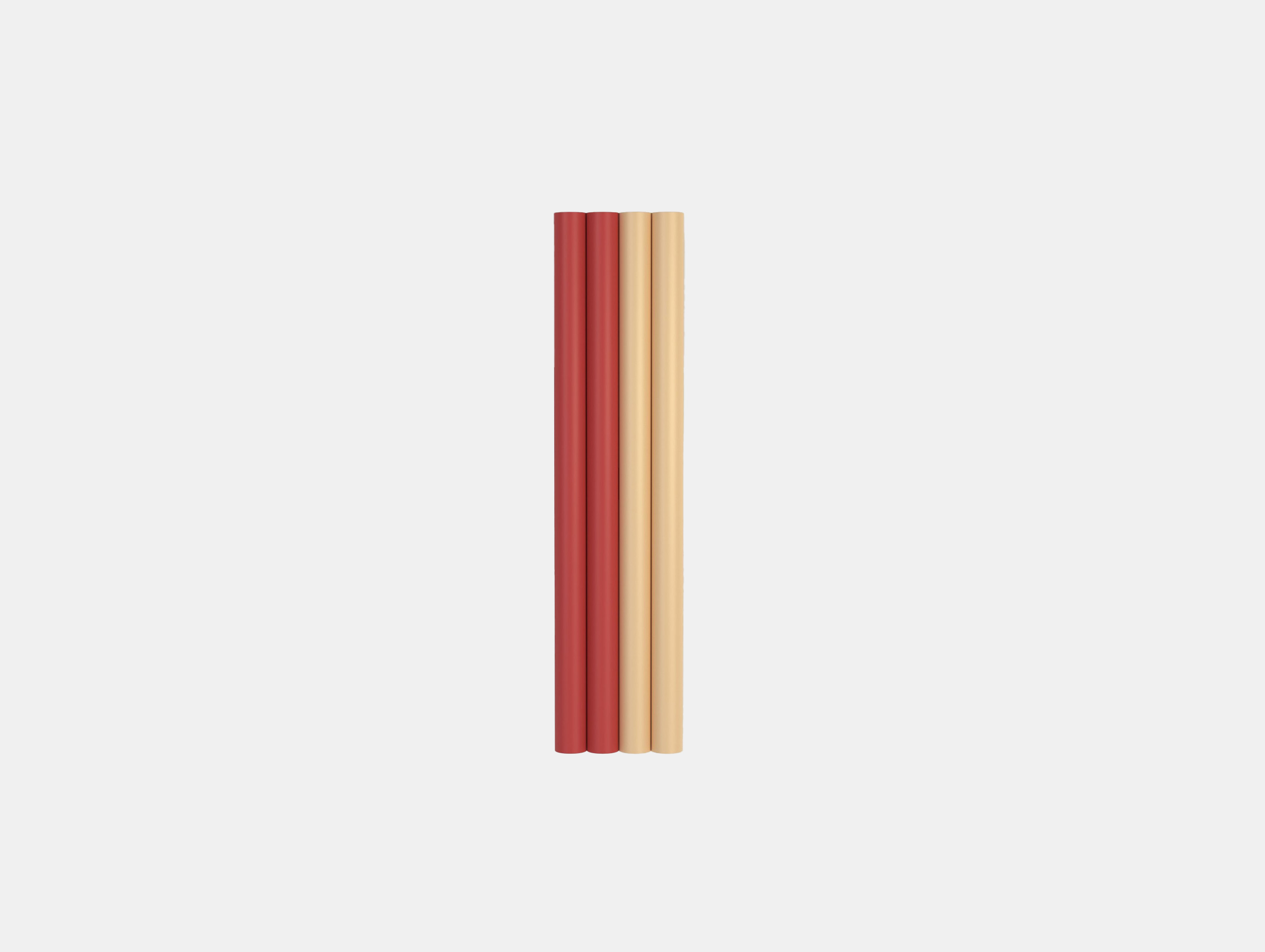 Atelier areti elements parallel tubes wall light red sand