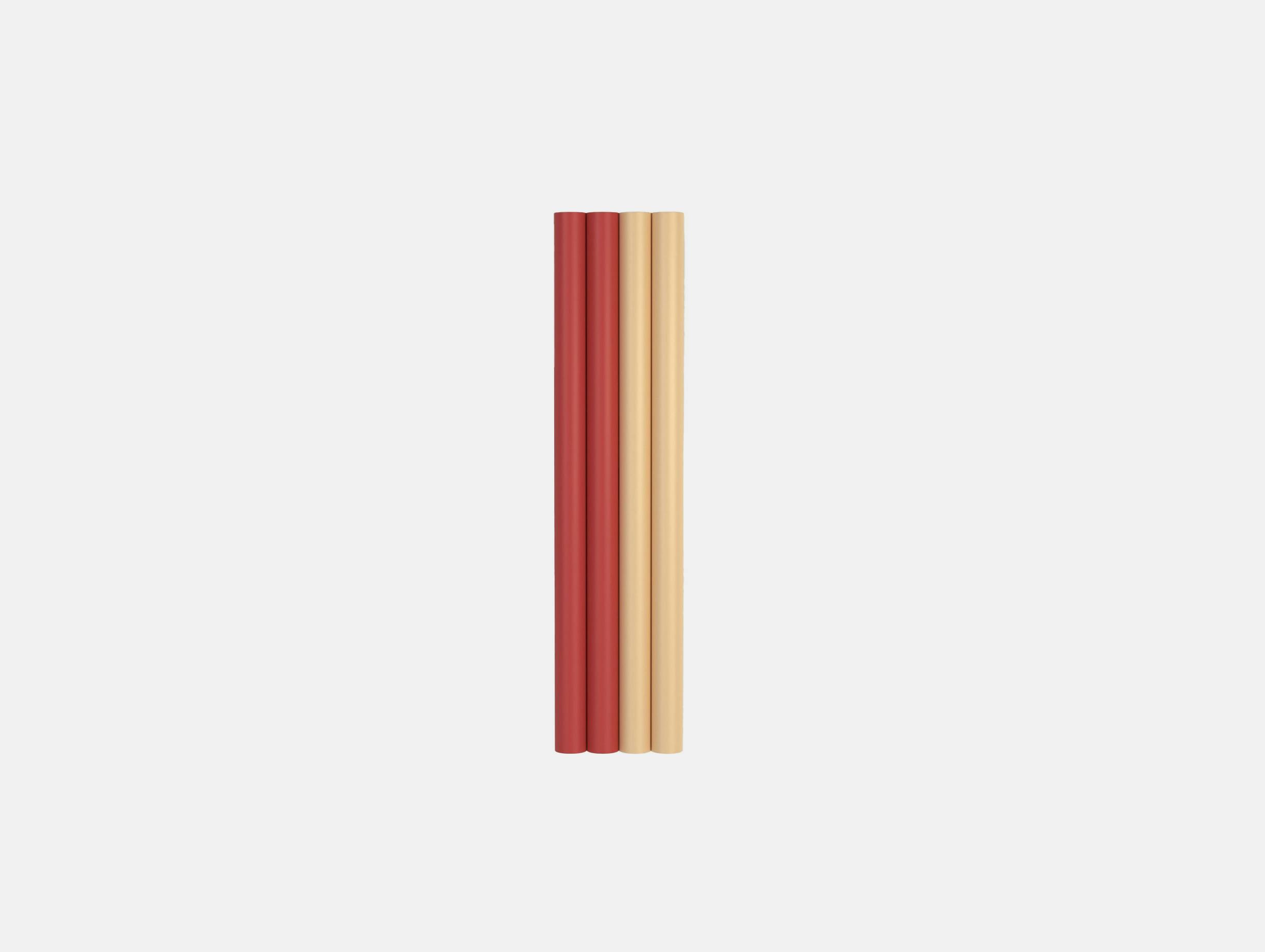 Atelier areti elements parallel tubes wall light red sand