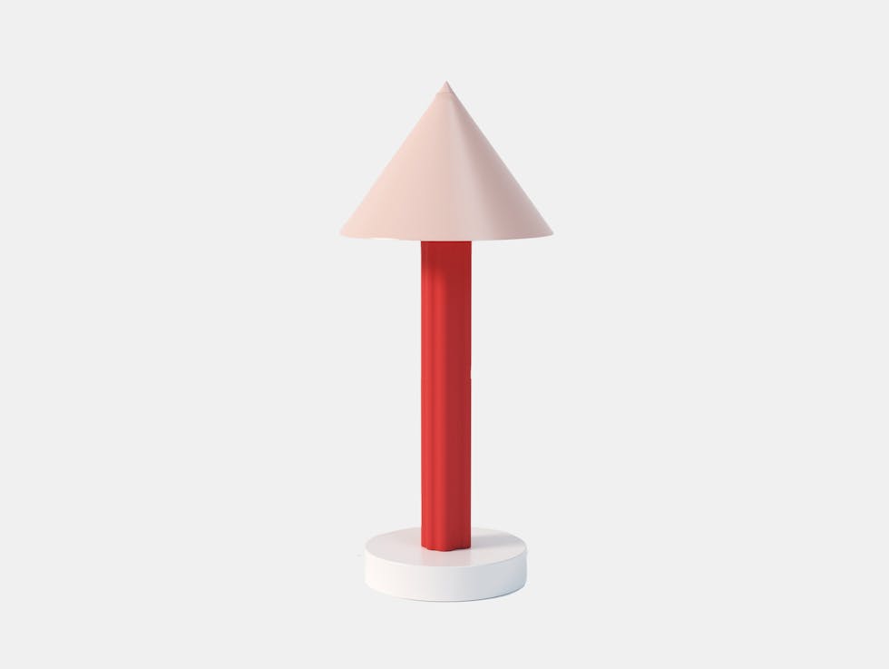 Atelier areti elements profiles cone desk light pink red white