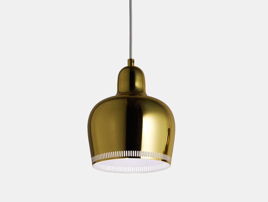 Artek Golden Bell Pendant Light A330 S Brass Alvar Aalto