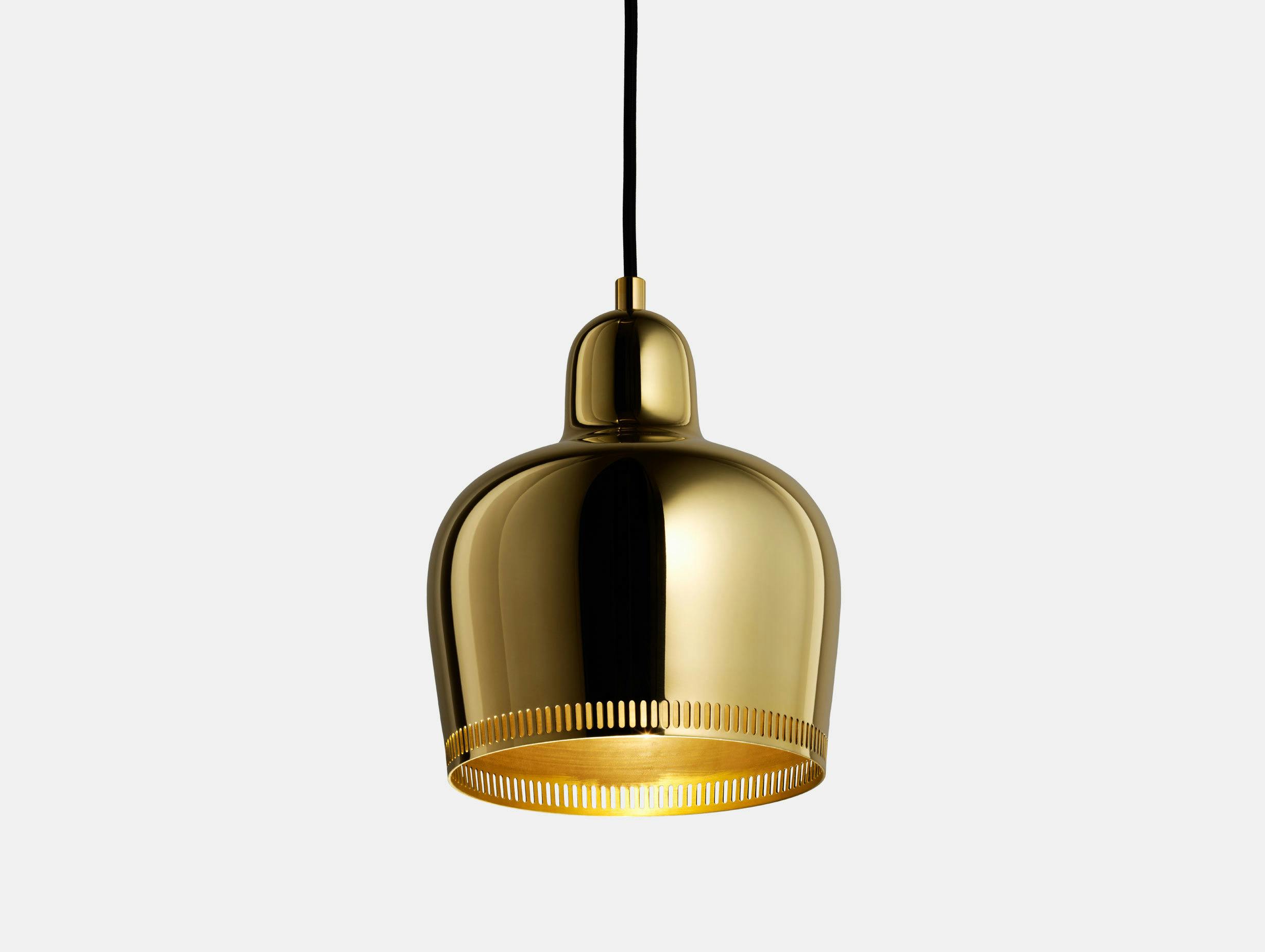 Artek Golden Bell Pendant Light A330 S Brass Savoy Edition Alvar Aalto