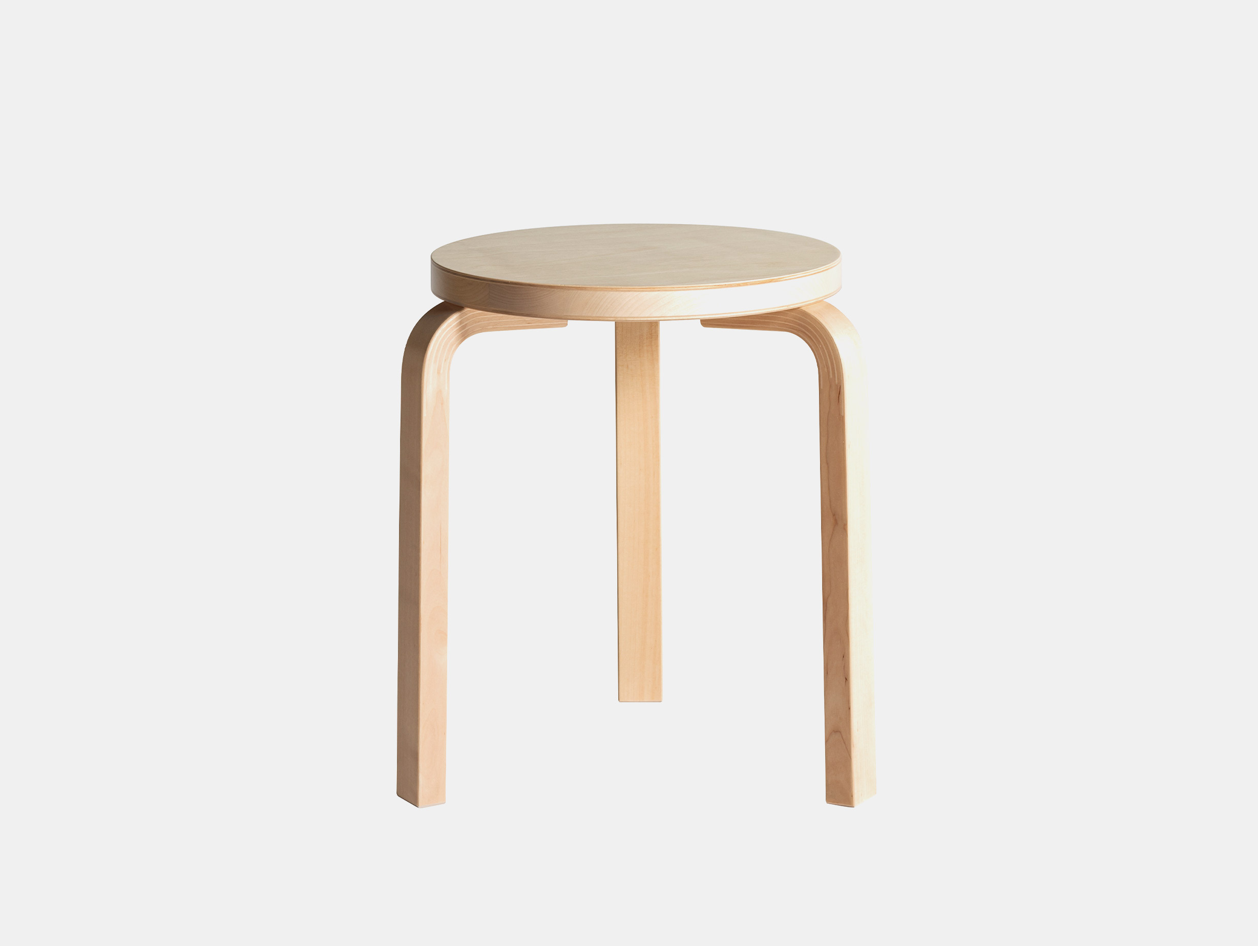 Artek alvar aalto stool 60 natural lacquered birch