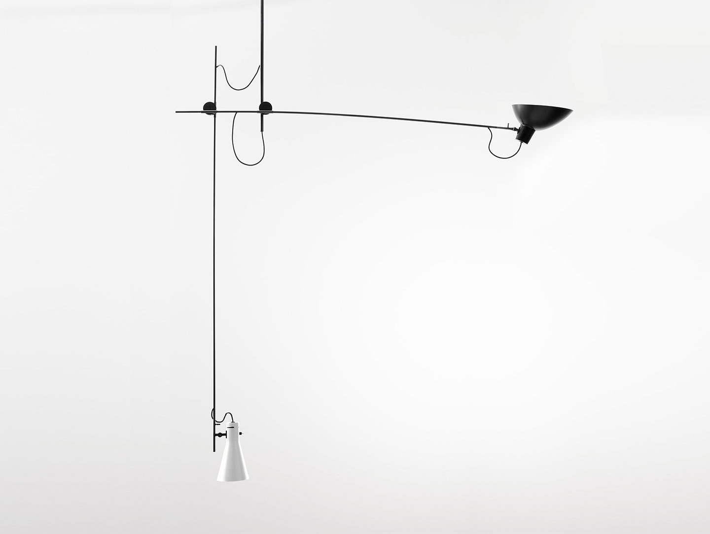 Astep Vv Cinquanta Suspension Light White Black Vittoriano Vigano